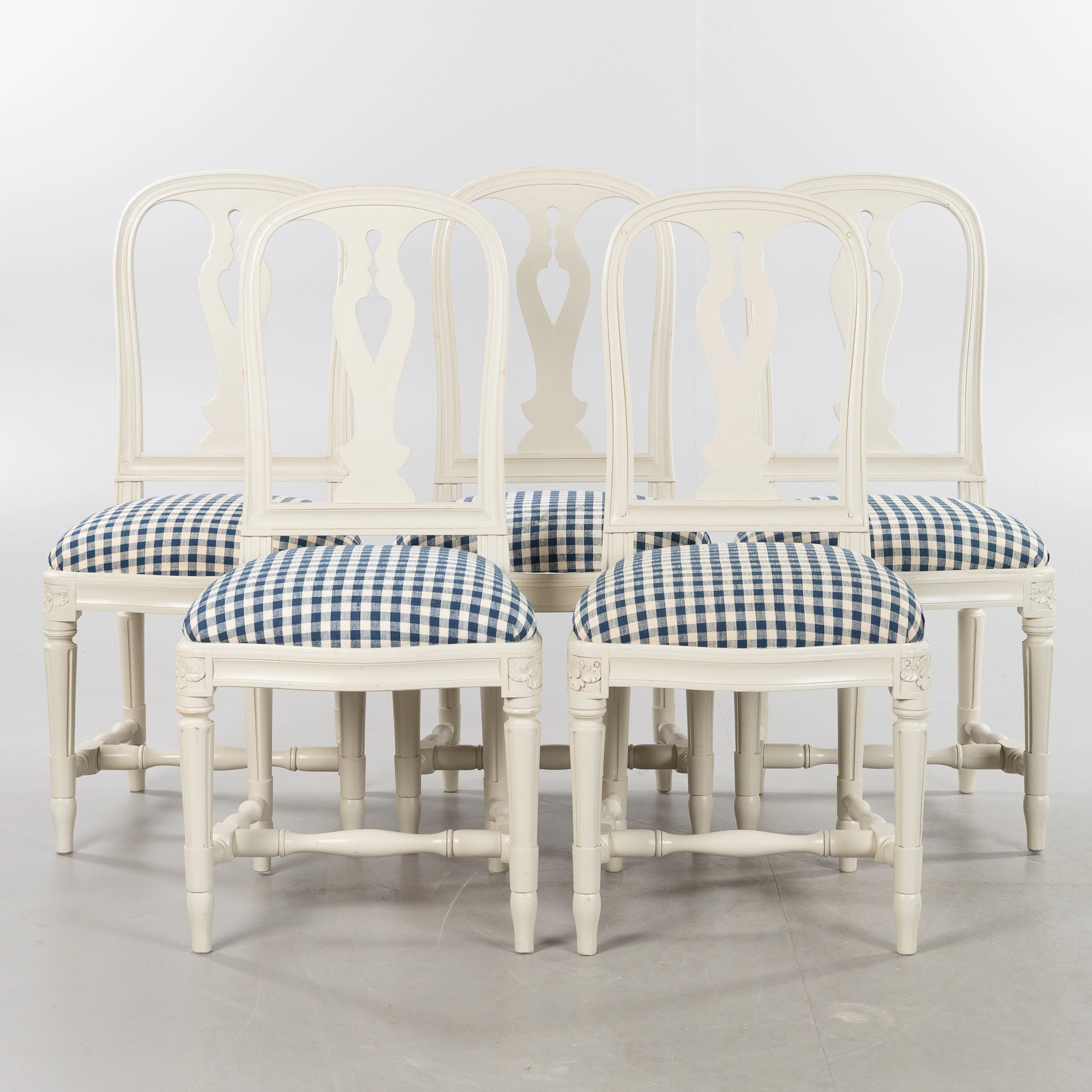 IKEA, "Hallunda", stolar, 5 st, Ikeas 1700-talssserie, gustaviansk