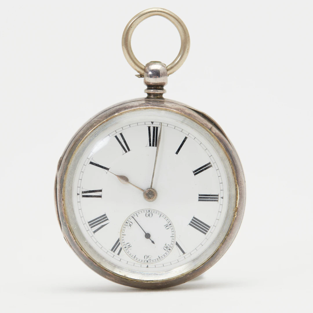 D. JONES, LIANDYSSUL. Lépine. Spindeltaschenuhr, 925er Silber, Schlüsselaufzug