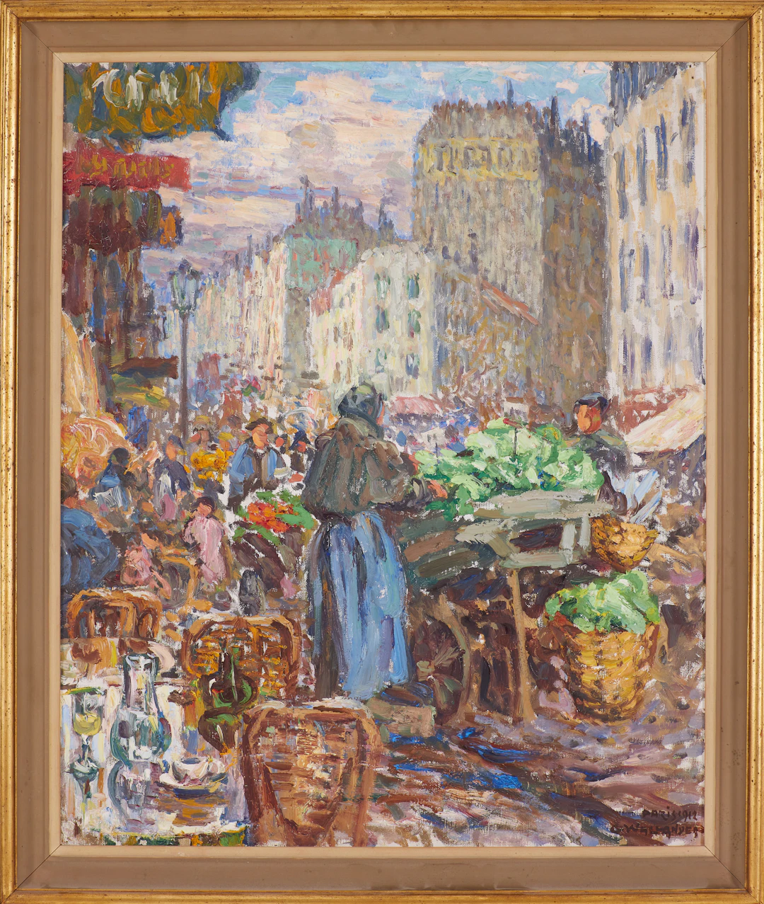 GERDA WALLANDER. Gatumotiv Paris, olja på duk, signerad och daterad, 1912.