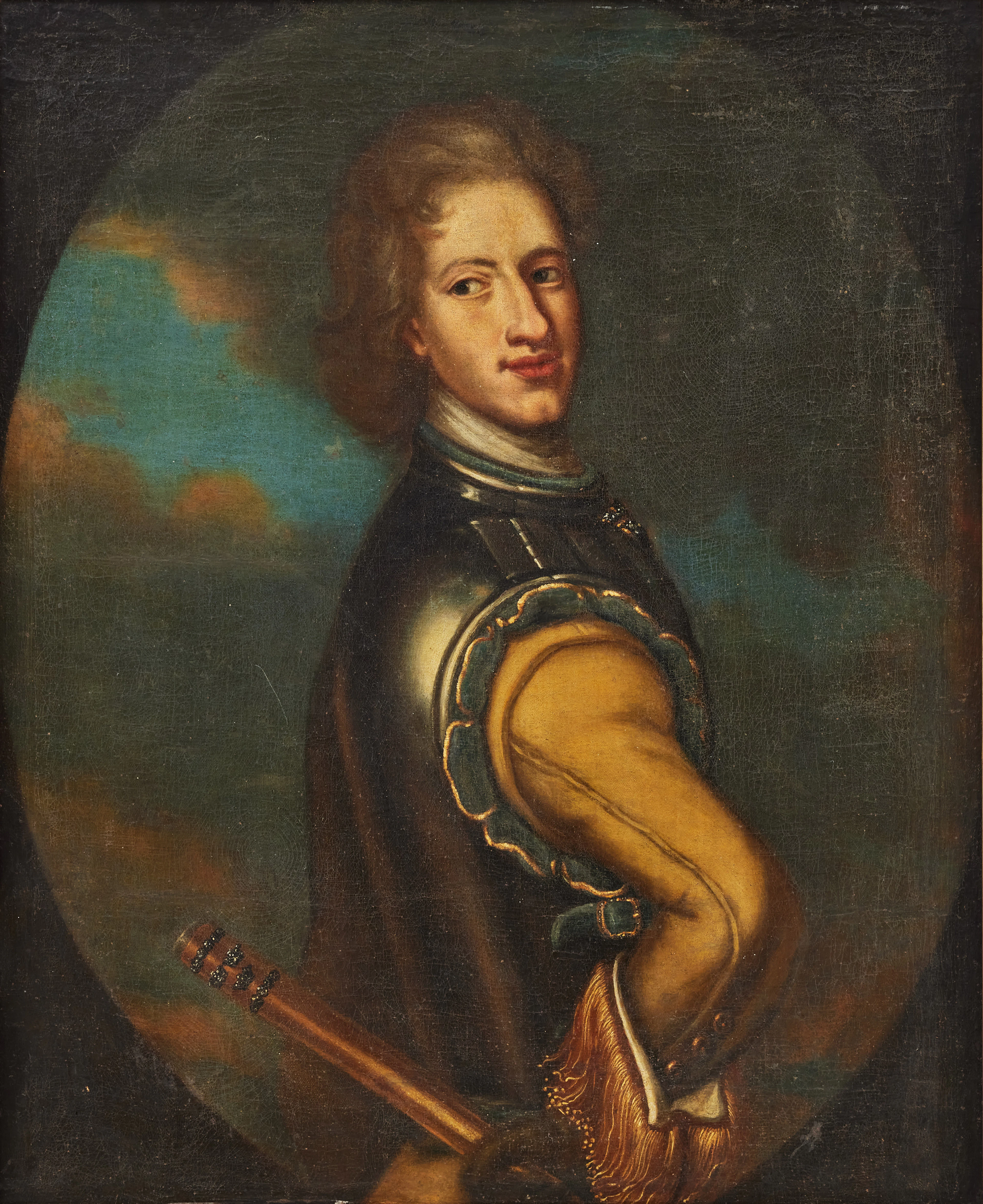 SVENSK KONSTNÄR. sent 1600-tal, porträtt föreställande Karl XII (1682-1718)