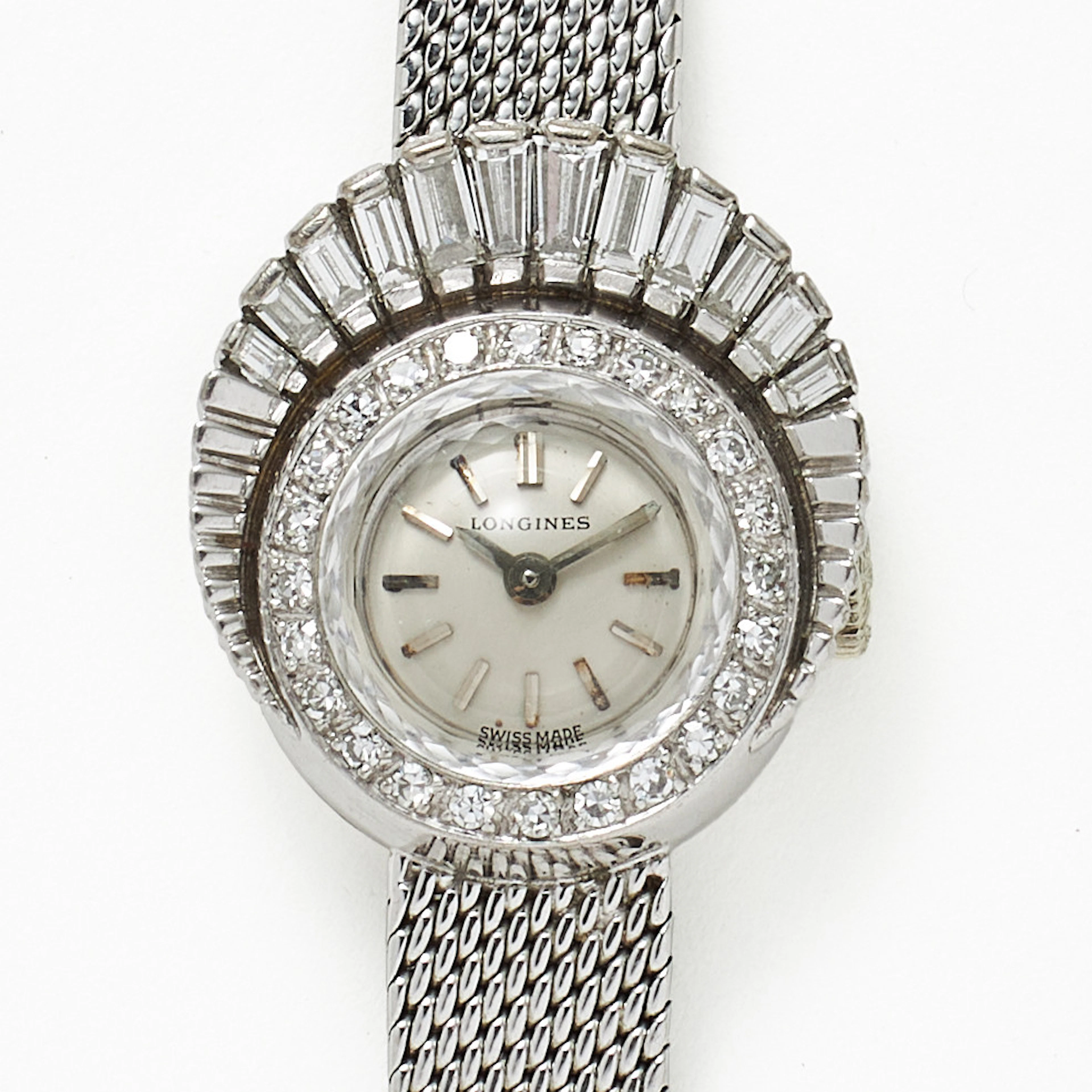 LONGINES. armbandsur, 19 x 21 mm, 18K vitguld, ca 1961.