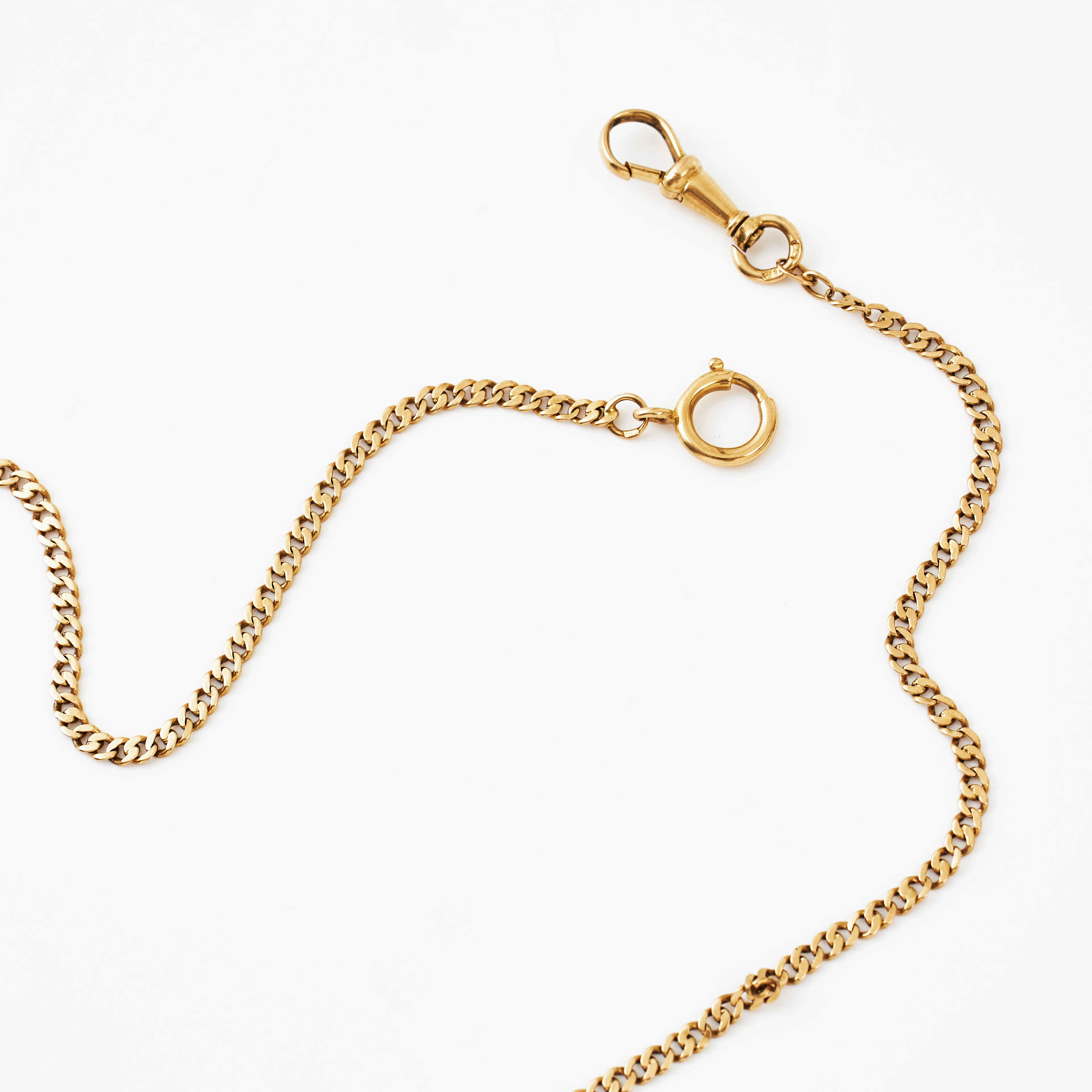 FICKURSKEDJA, 18 k guld, pansarlänk, 1900-talets början.