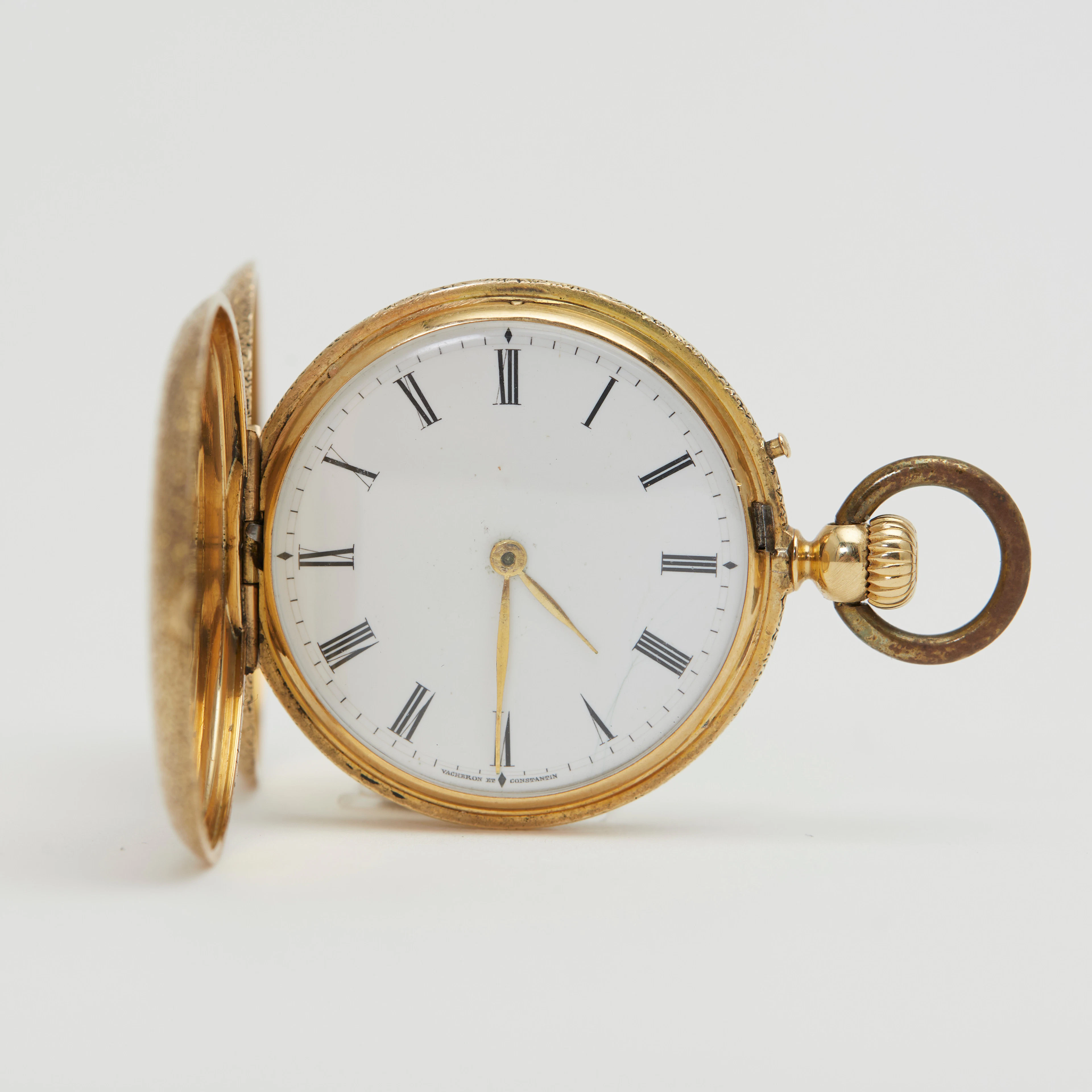 VACHERON & CONSTANTIN GENÉVE. Savonnette-Taschenuhr, 750er Gelbgold