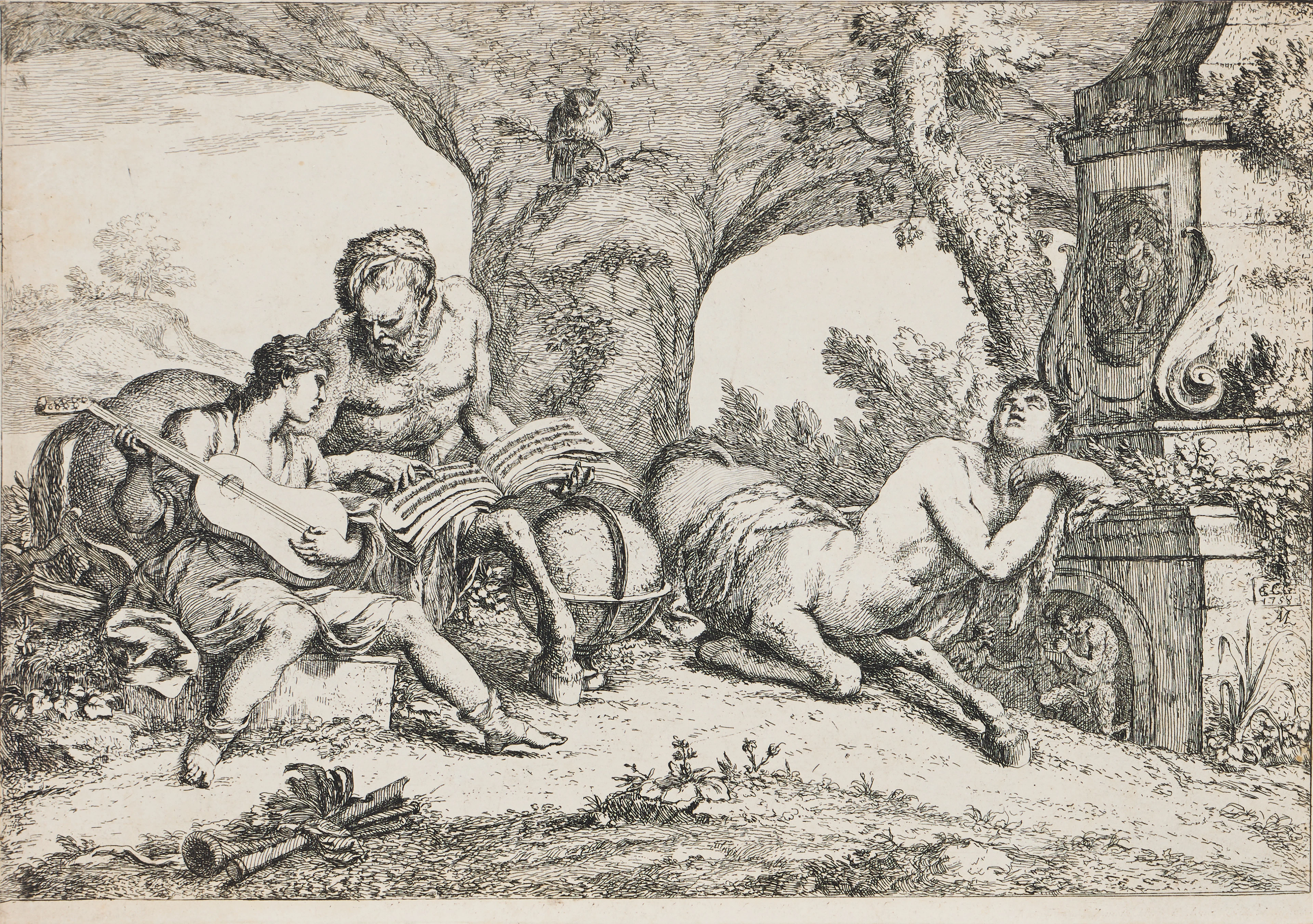 ANTONIO MARIA ZANETTI (ITALY 1680-1767) AFTER GIOVANNI BENEDETTO CASTIGLIONE