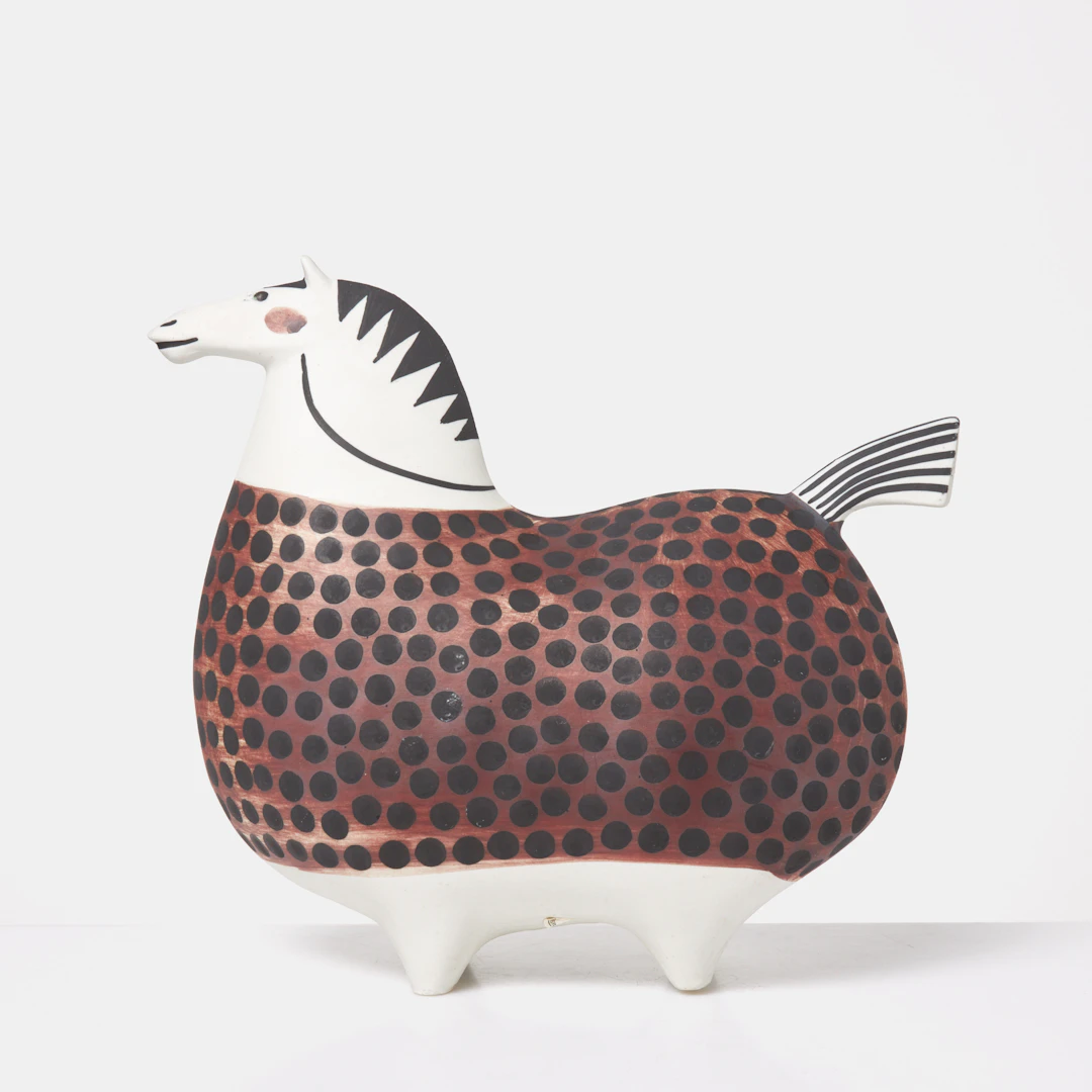 STIG LINDBERG. Figurin, "Springare", större modell, stengods, Gustavsberg.