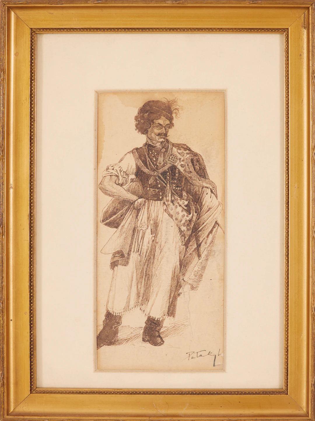 LÁSZLÓ PATAKY. (1857–1912). Tusch på papper, 1800-tal.