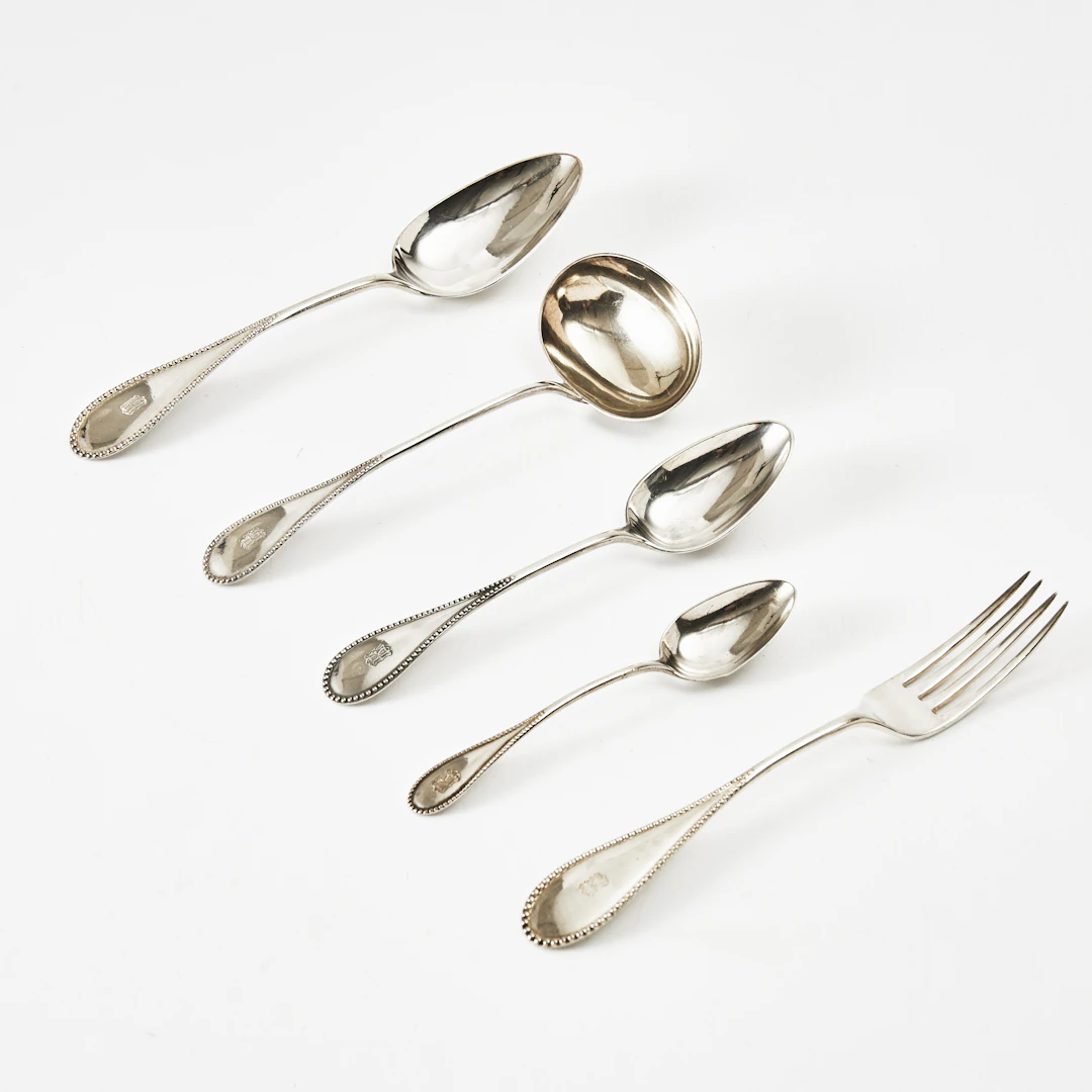 BESTICK, 25 delar, silver, stämplade Alfred Ambrosius (1829-1902)