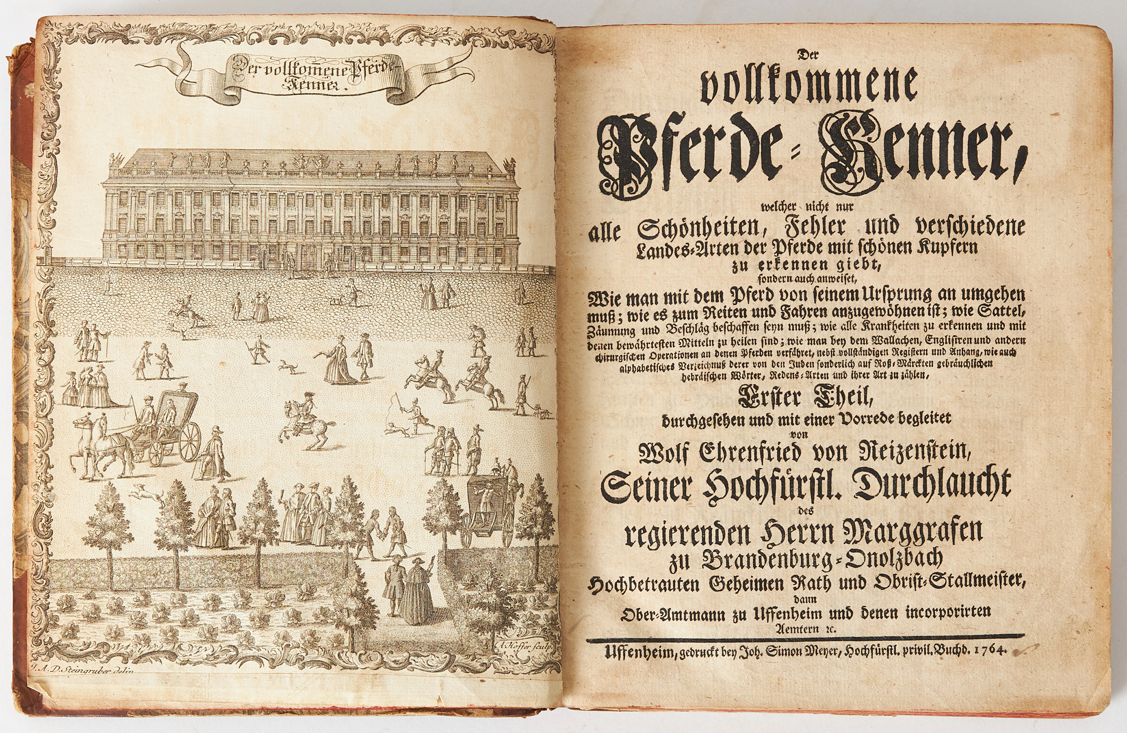 HIPPOLOGY - EBERLEIN, Der vollkommene Pferde-Kenner, 1764, with plates.