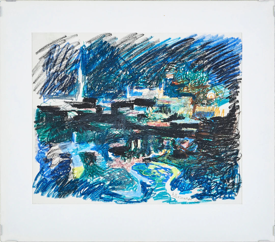 ARMAND ROSSANDER (1914-1976). Komposition, fetkrita, signerad.