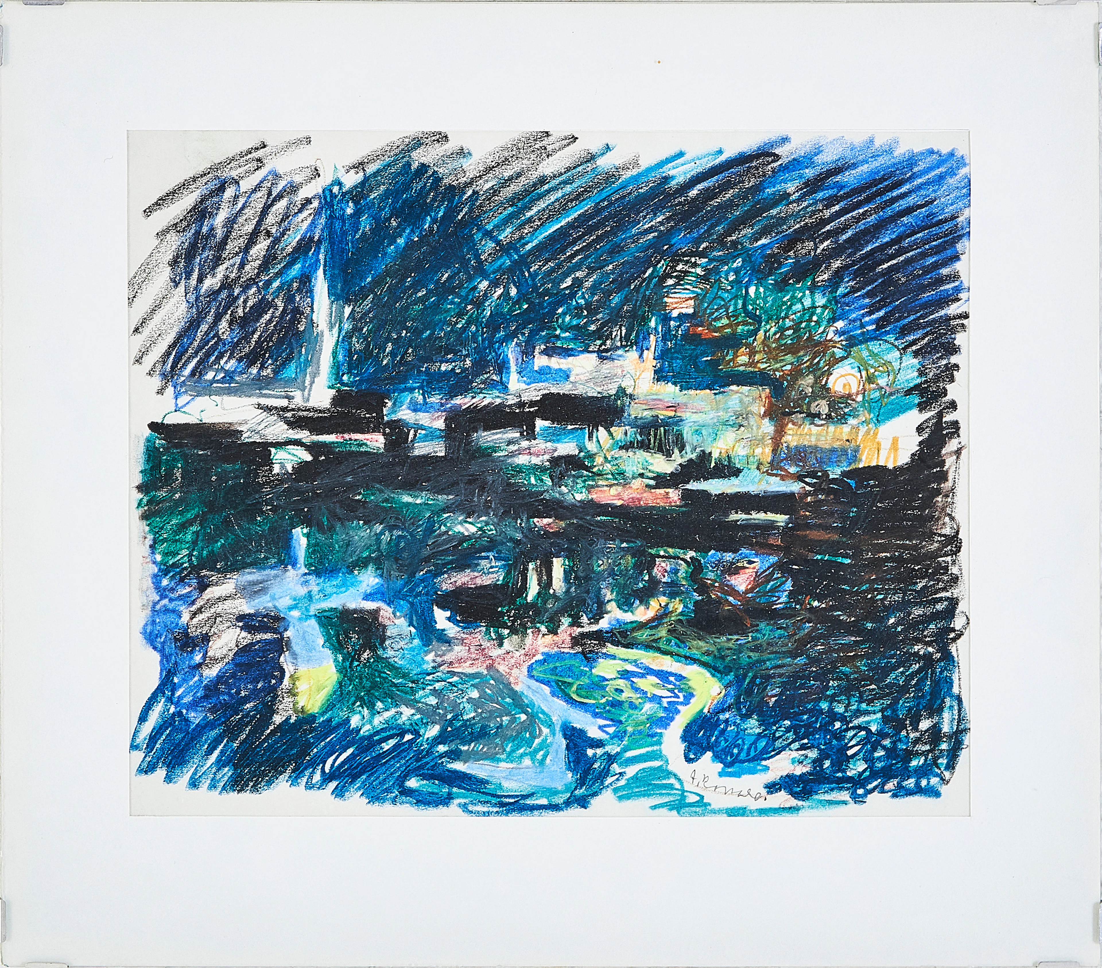 ARMAND ROSSANDER (1914-1976). Komposition, fetkrita, signerad.