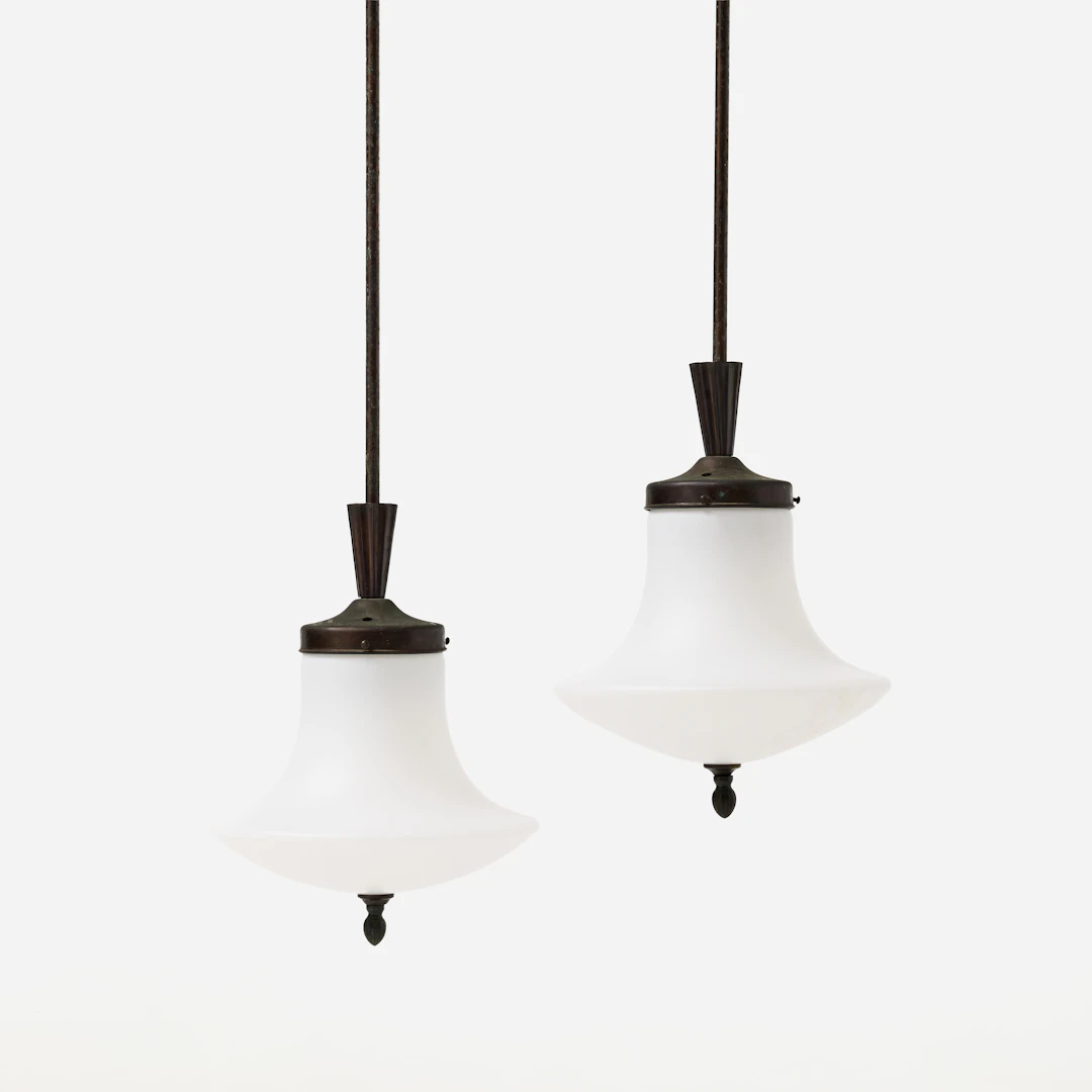 UPSALA ARMATURFABRIK. Taklampor, ett par, 1920-tal, Swedish Grace