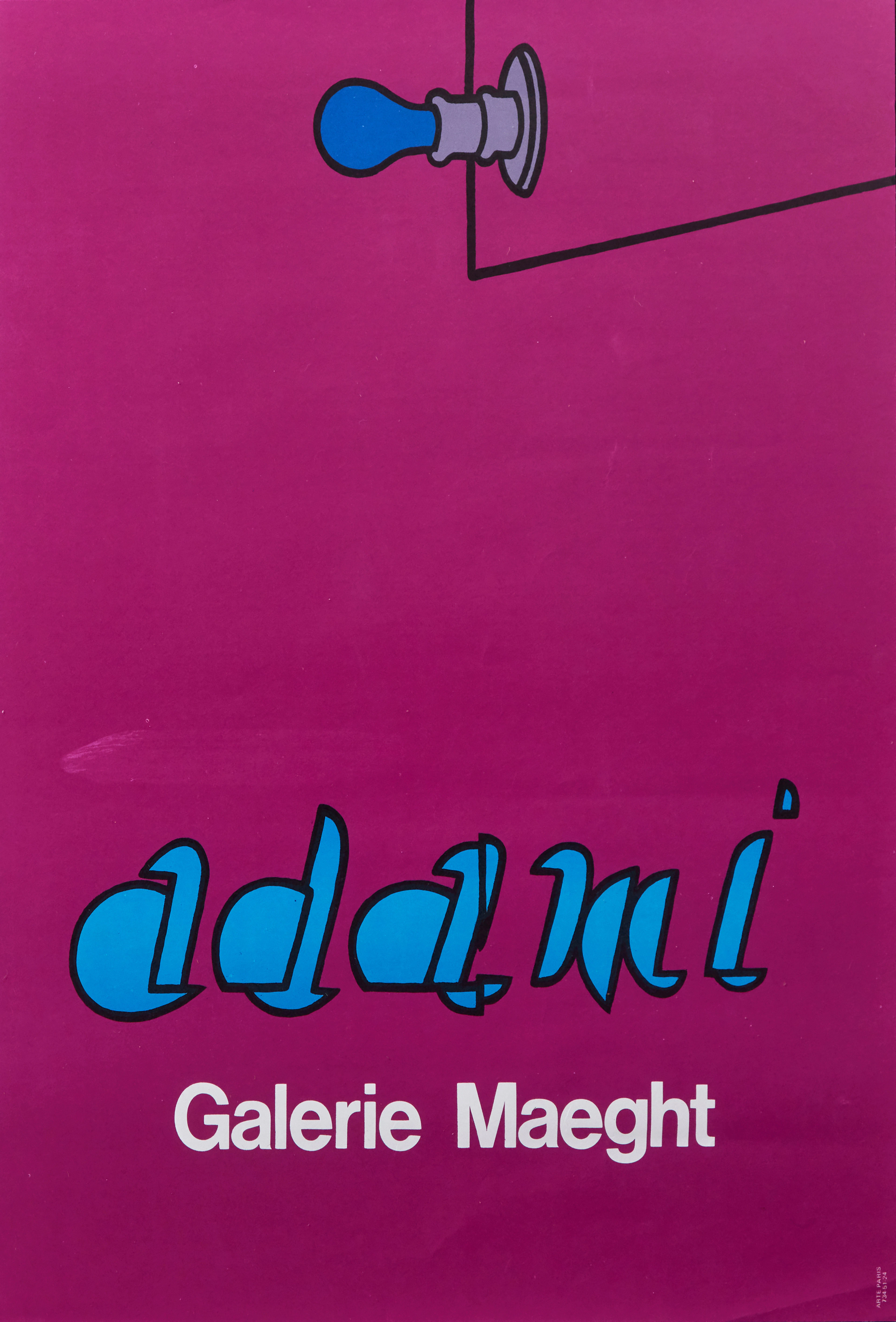 UTSTÄLLNINGSAFFISCH, Valerio Adami, Galerie Maeght 1970-tal.