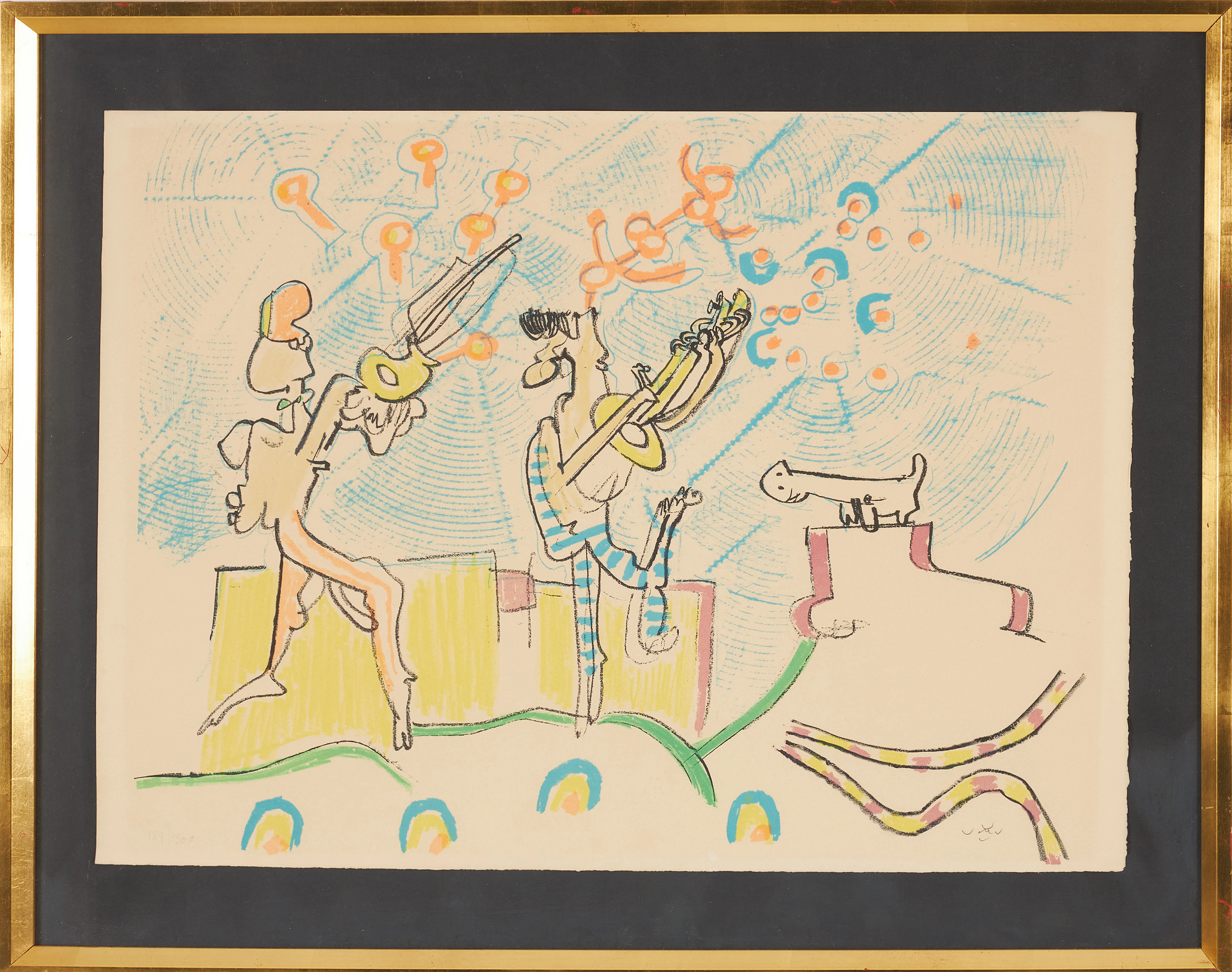 ROBERTO MATTA. FÄRGLITOGRAFI, figurkomposition, signerad, numrerad 189/300.