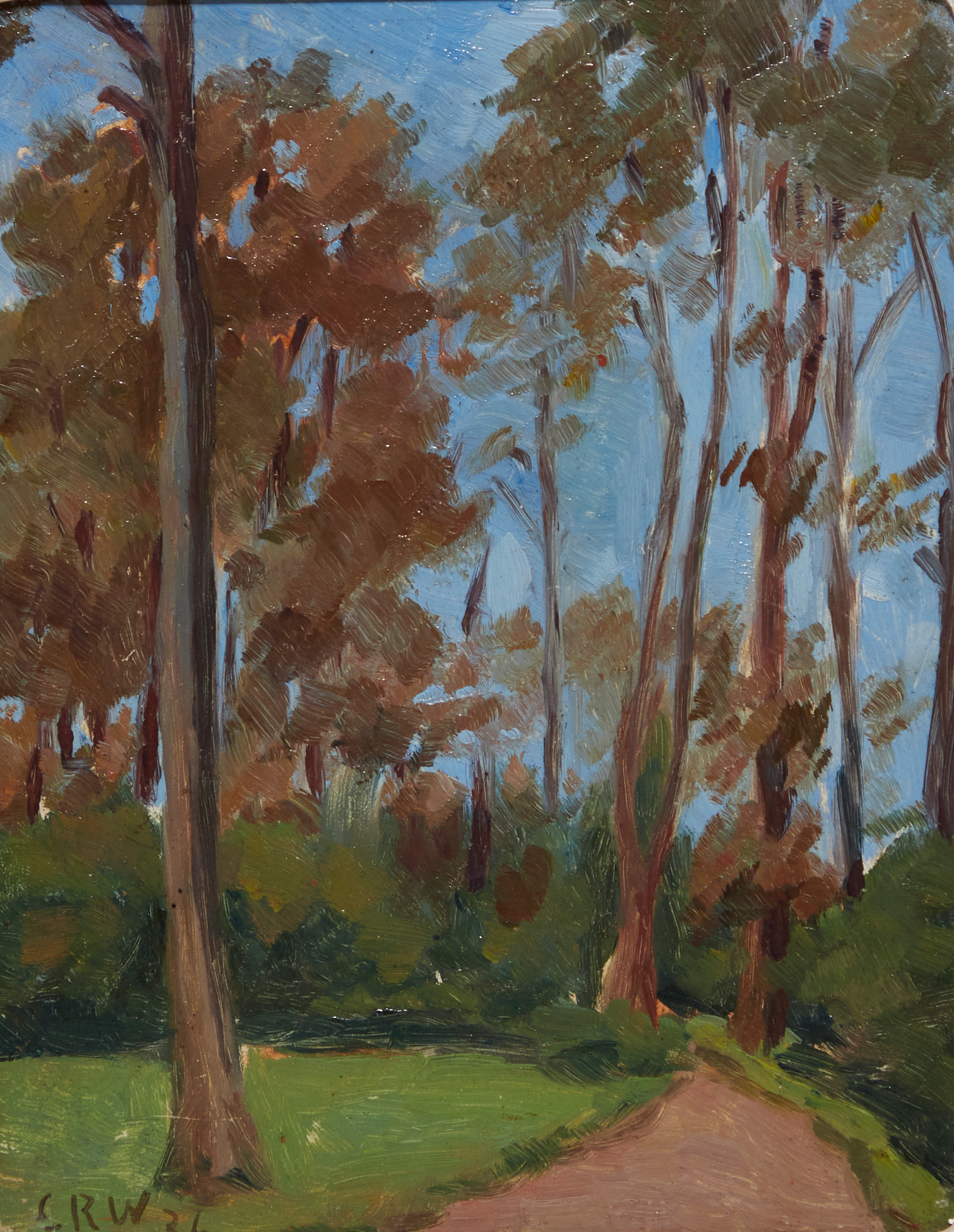 CLARA RILKE WESTHOFF (1878-1954). 'Am Geileberg', Öl auf Holz, monogrammiert