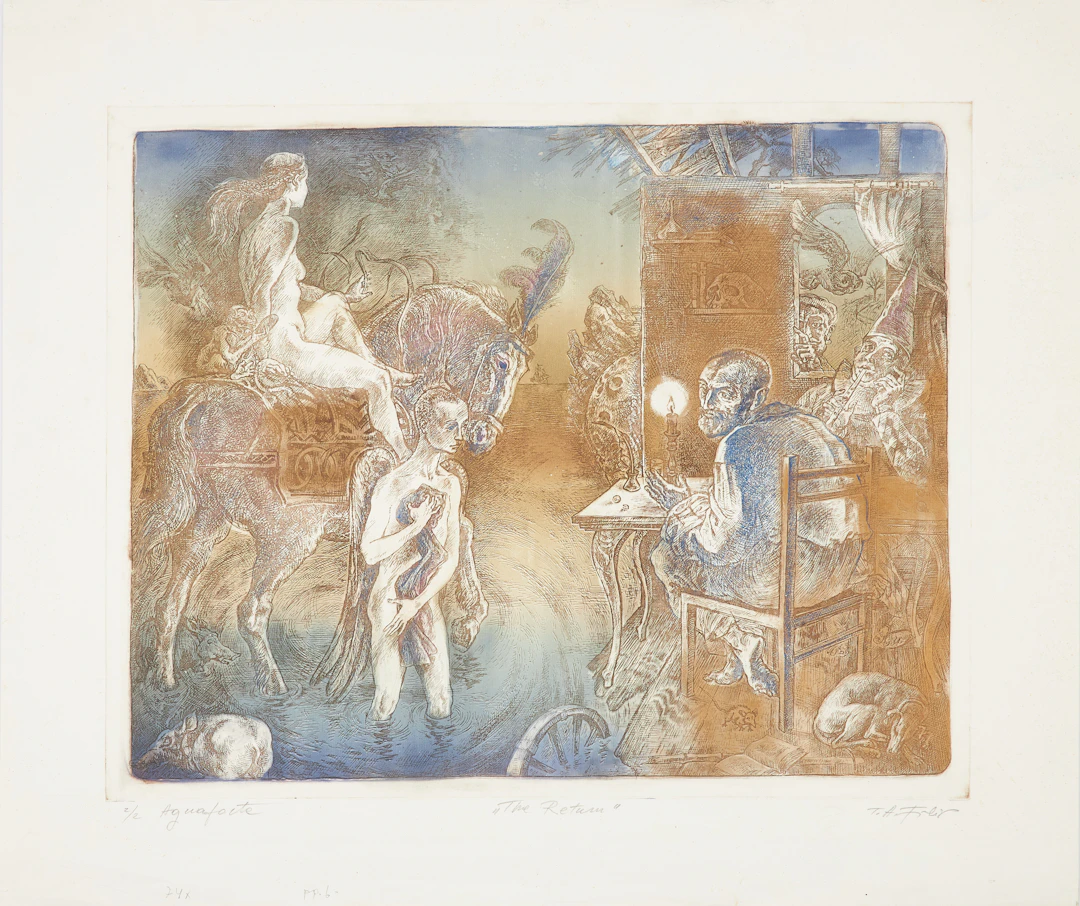 TRAIAN ALEXANDRU FILIP. "The Return", akvatint etsning, numrerad 2/2