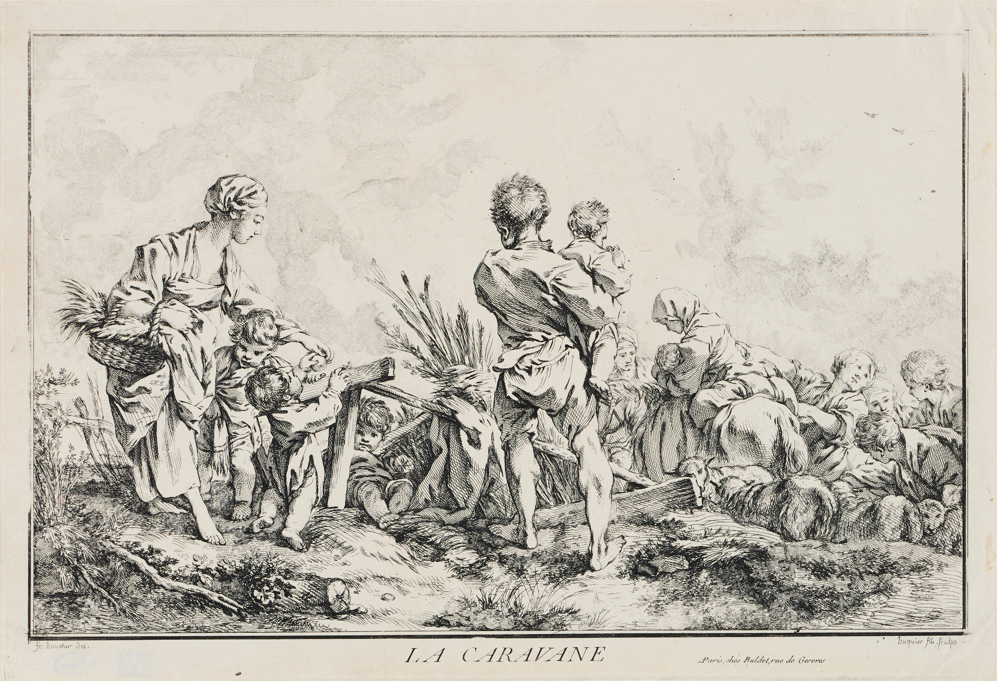 GABRIEL HUQUIER (FRANCE 1730-1805) AFTER FRANÇOIS BOUCHER (FRANCE