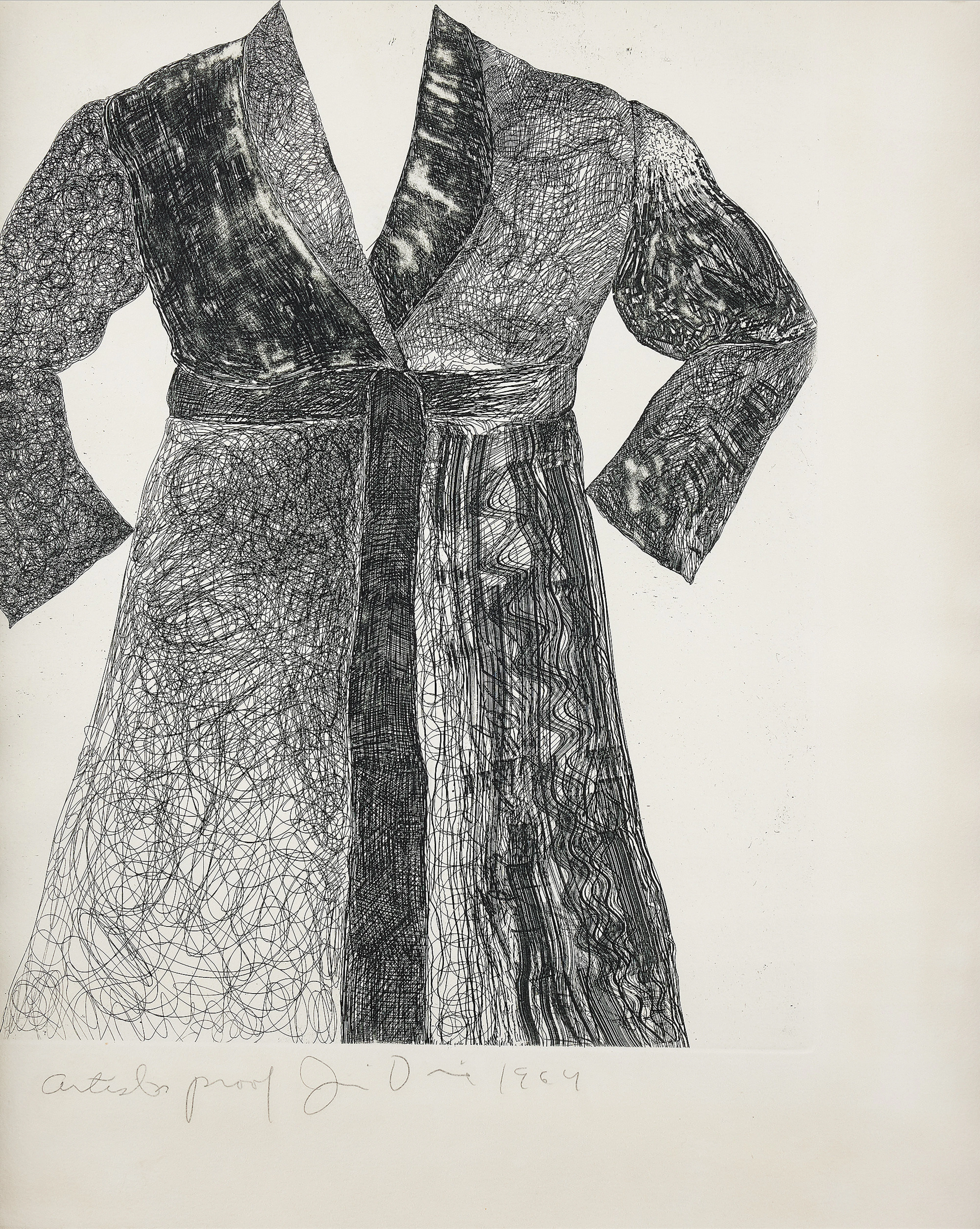 JIM DINE. "Self-Portrait (Zink & Acid)" from "New York Ten".