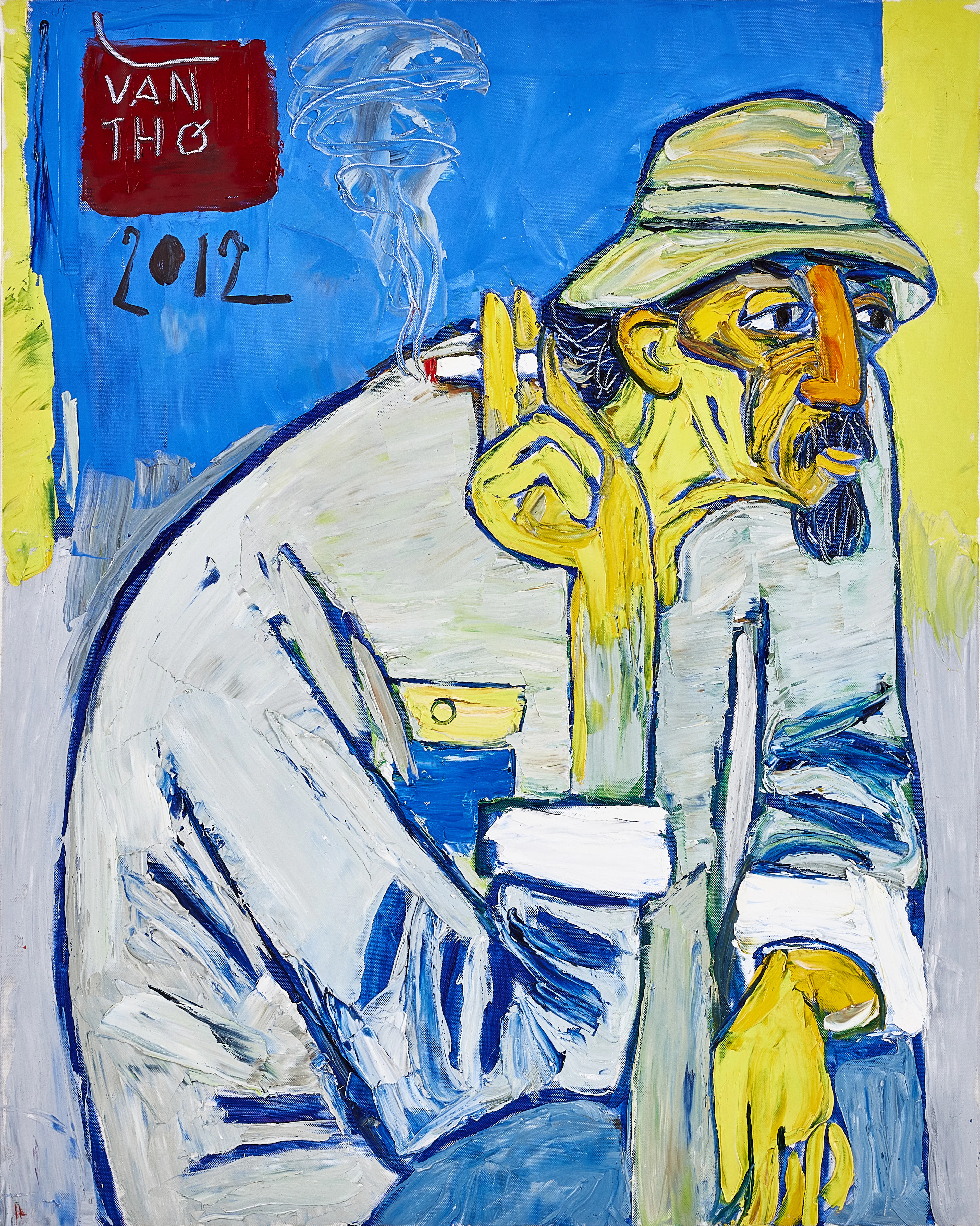 VAN THÔ (VIETNAM, FÖDD 1938). "Självporträtt" / "The Old Man".