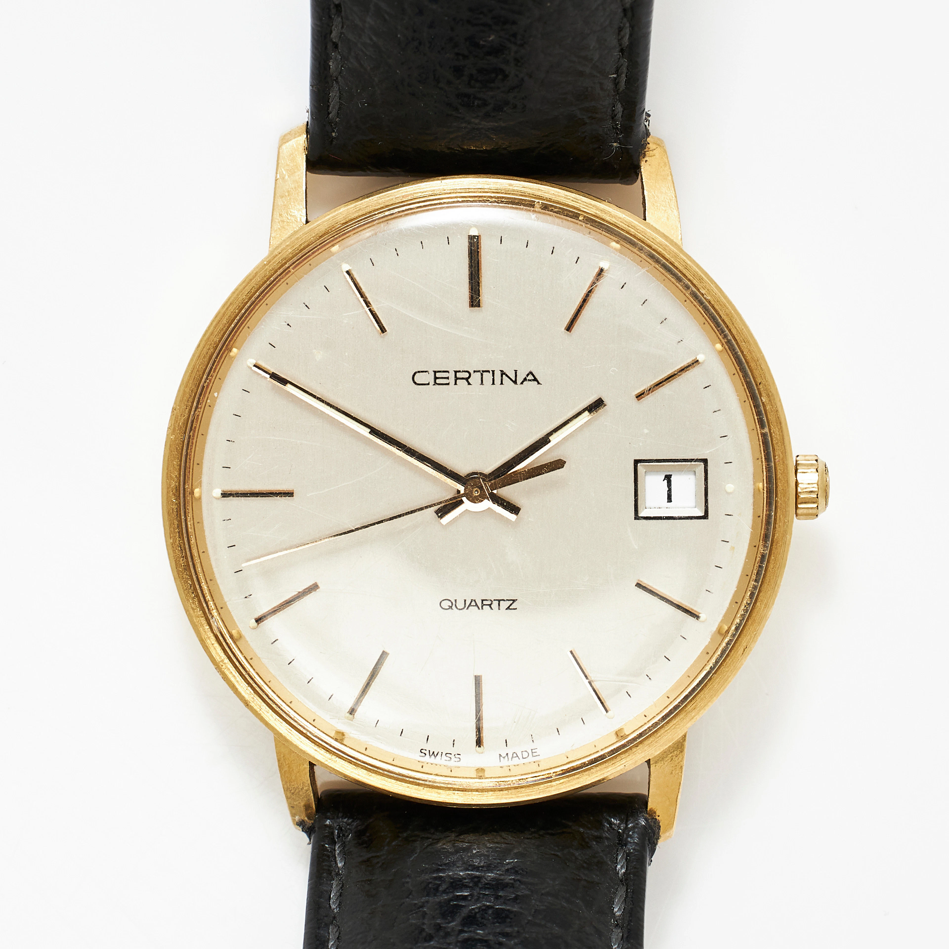 CERTINA, armbandsur, 33,5 mm, 18K guld, quartz, ca 1985.