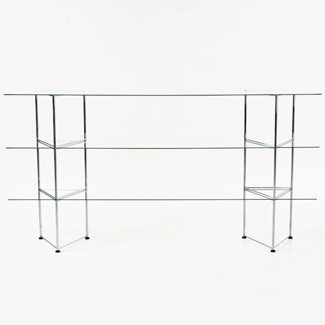 RICHARD CLACK. "Narr", hylla, IKEA, 1990-tal, förkromad metall, hyllplan