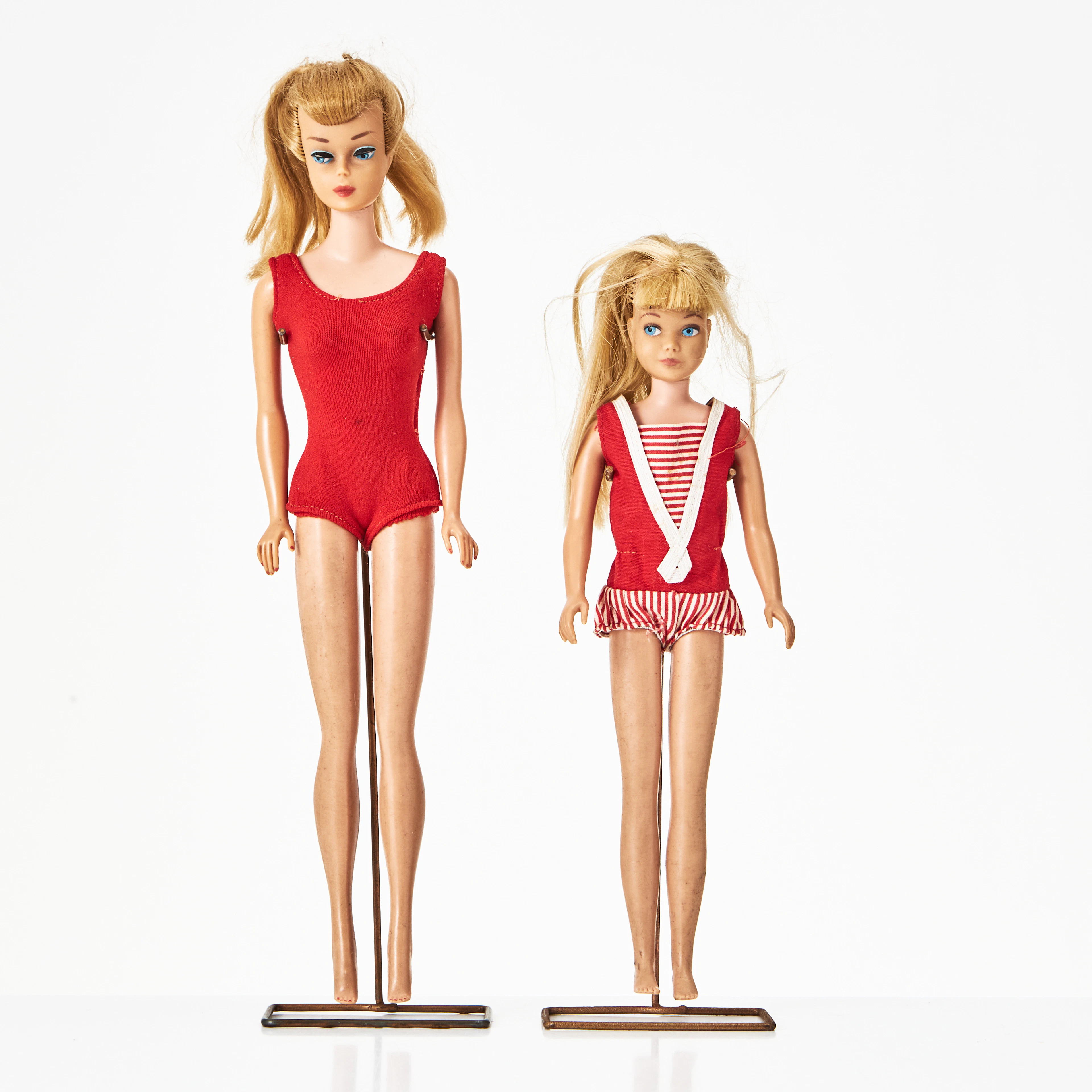 BARBIE, #850 SL Blonde Swirl Ponny Tail, SKIPPER, #950 SL Blonde Long