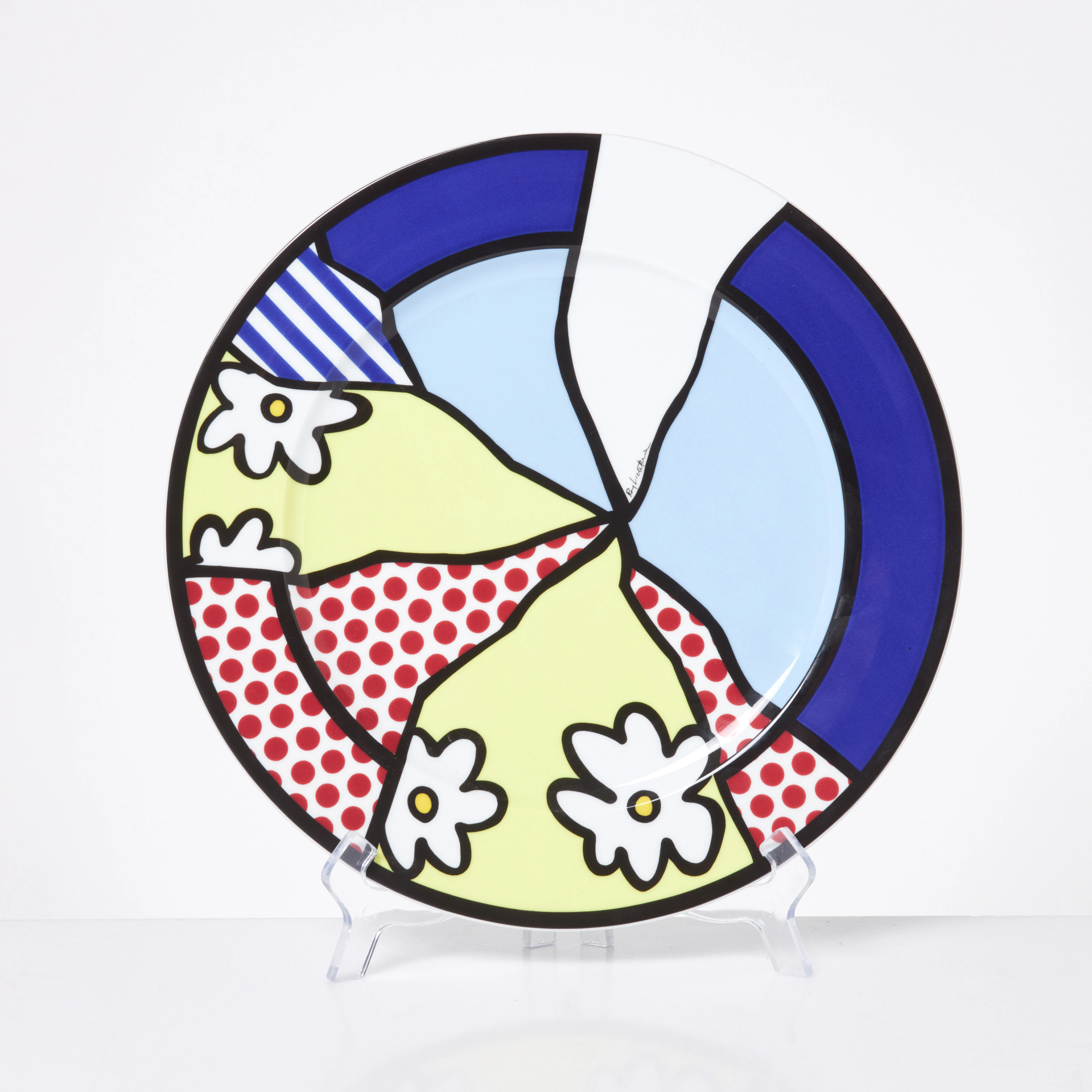 ROY LICHTENSTEIN. Tallrik, Rosenthal, porslin, numrerad 2928/3000.