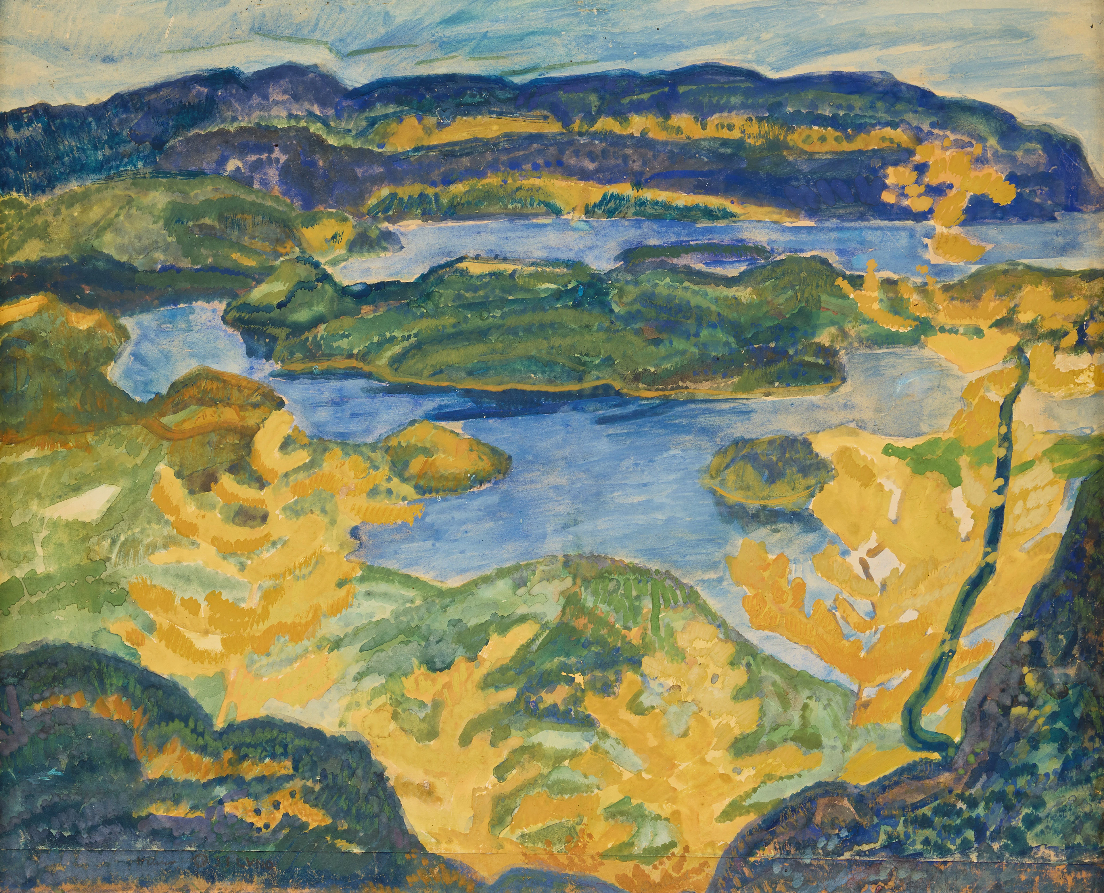 HELMER OSSLUND. Älvlandskap.