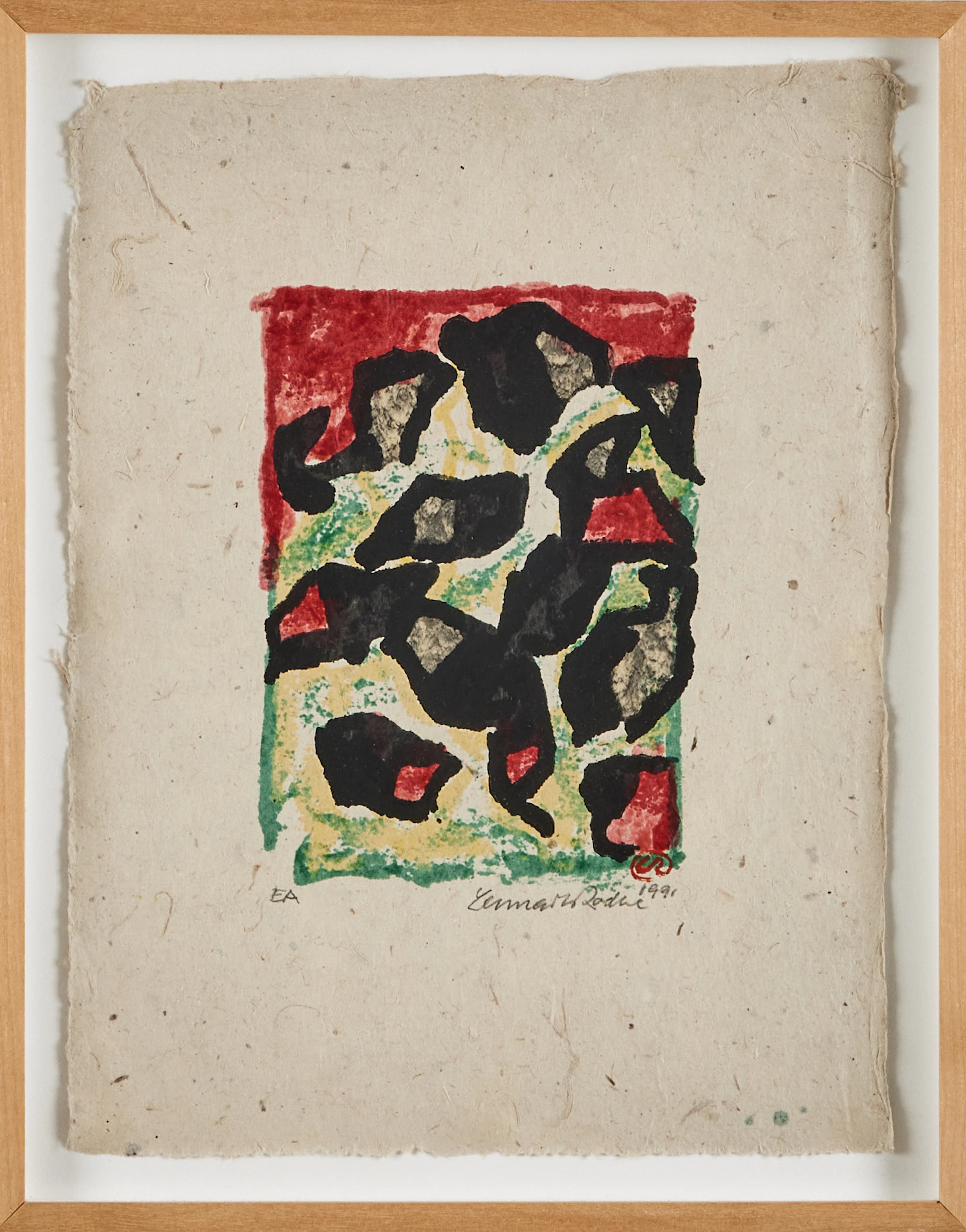 LENNART RODHE. "Stenblomma II", serigrafi EA, signerad samt daterad 1991.