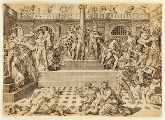 ICOLAS BEATRIZET (ITALY AND FRANCE 1507-1565). AFTER MARCO DENTE (ITALY