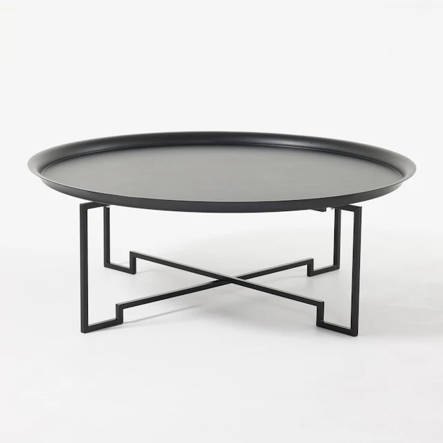 PER ÖBERG. Soffbord, Per Öberg Arkitekt AB / Interior Plus, svartlackerat järn.