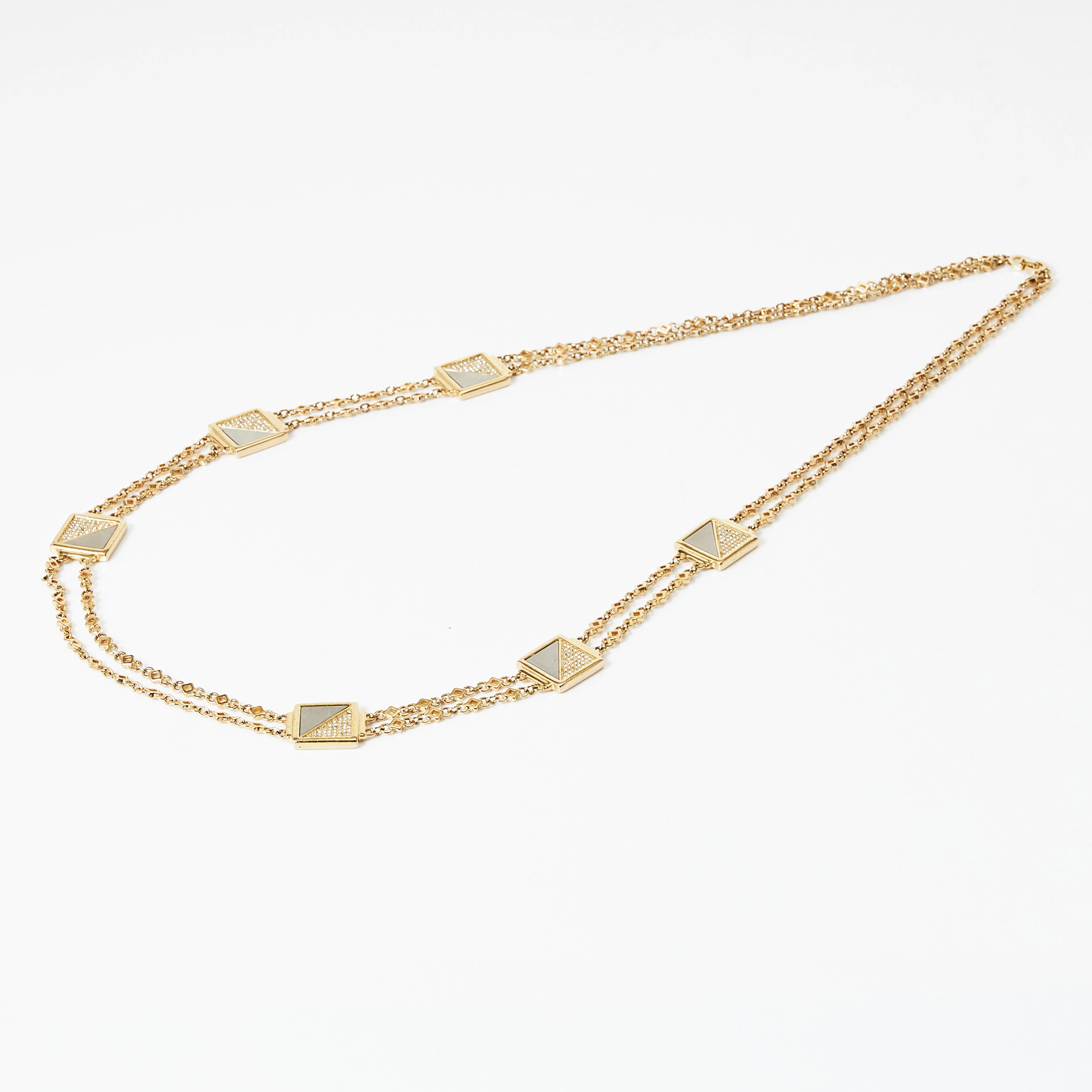 CHRISTIAN DIOR. halsband, guldpläterad metall, ca 1980-tal.