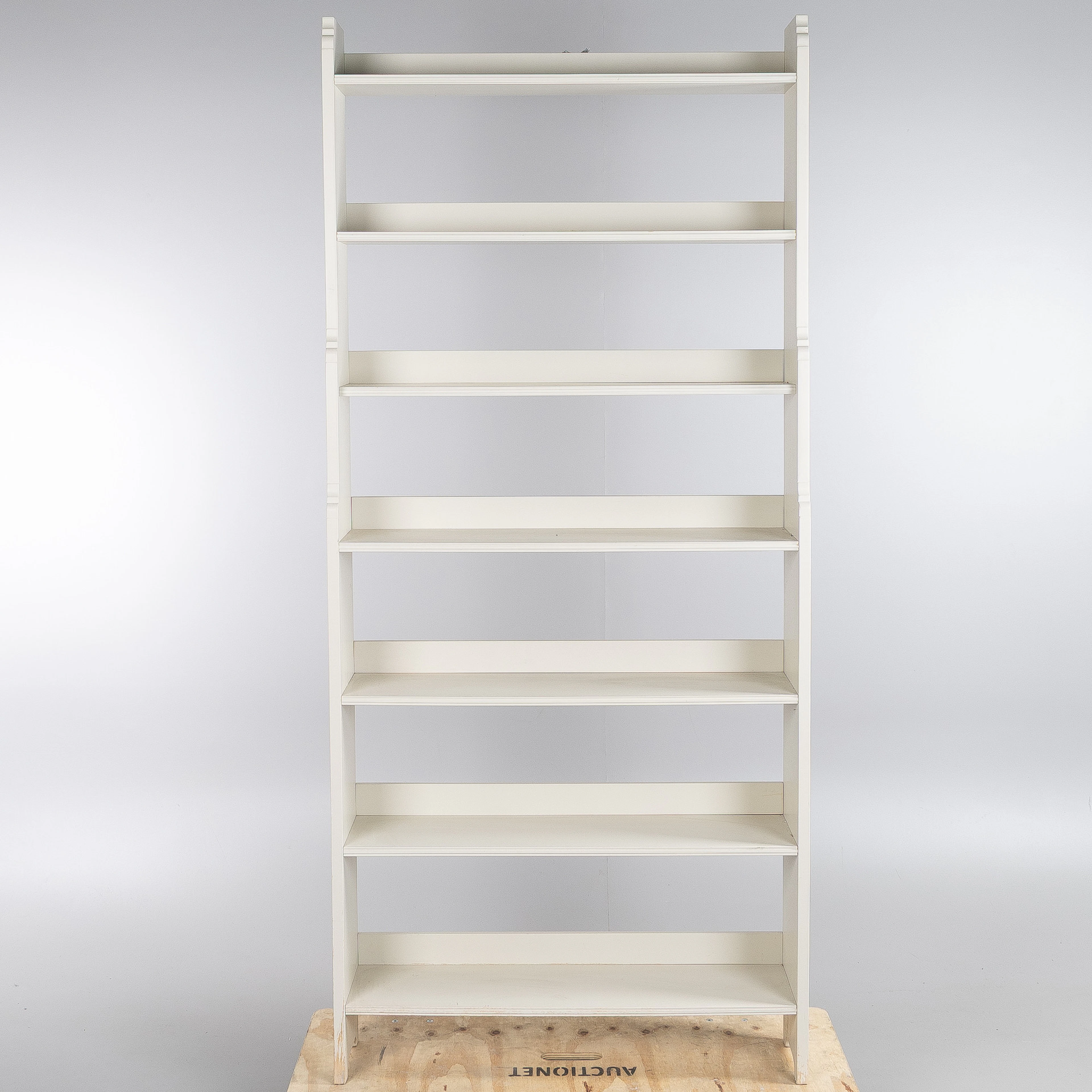 BOKHYLLA, "Ekolsund", ur IKEA:s 1700-talsserie, gråmålad, brännmärkt.