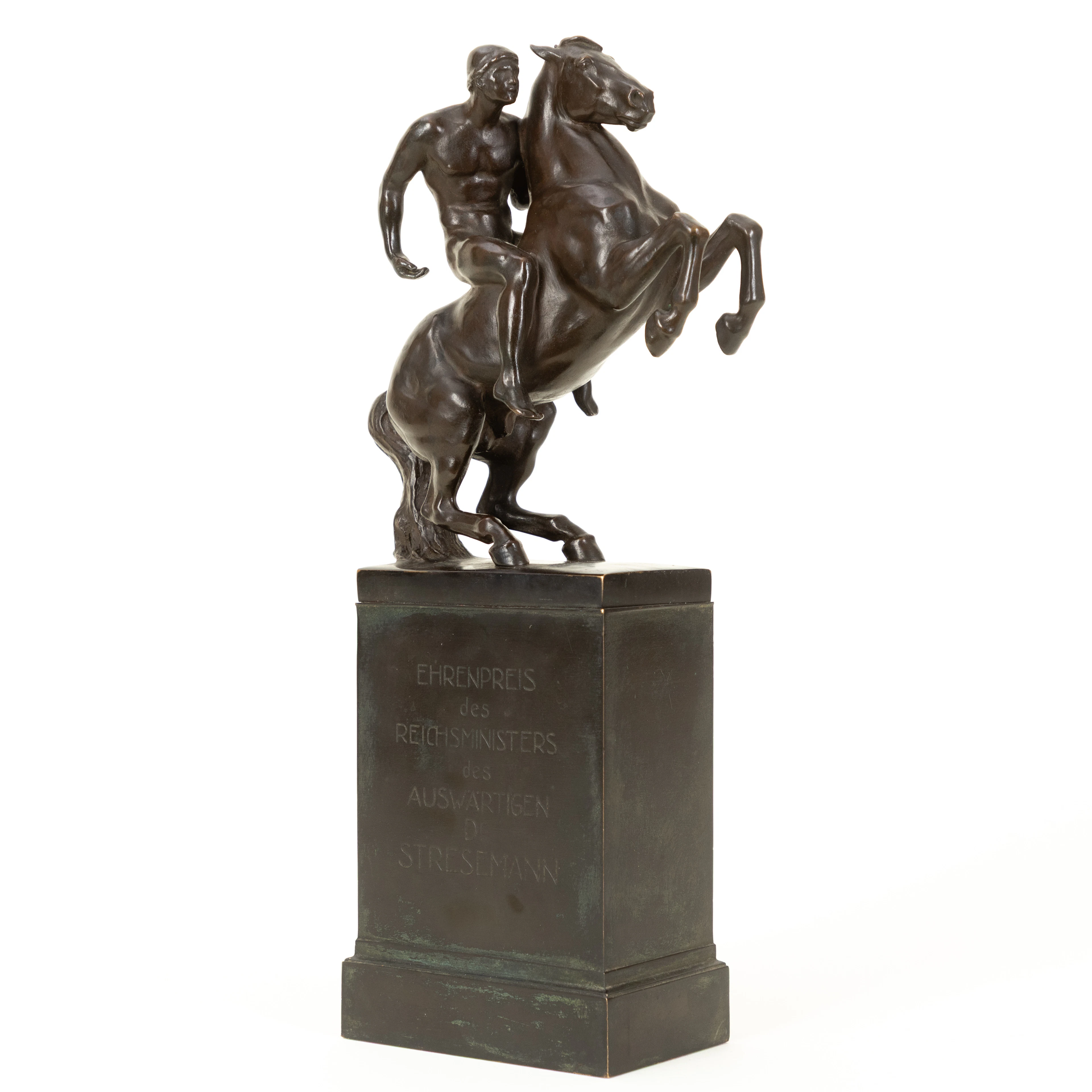 ERICH SCHMIDT-KESTNER (1877-1941). Reiter auf steigendem Pferd.