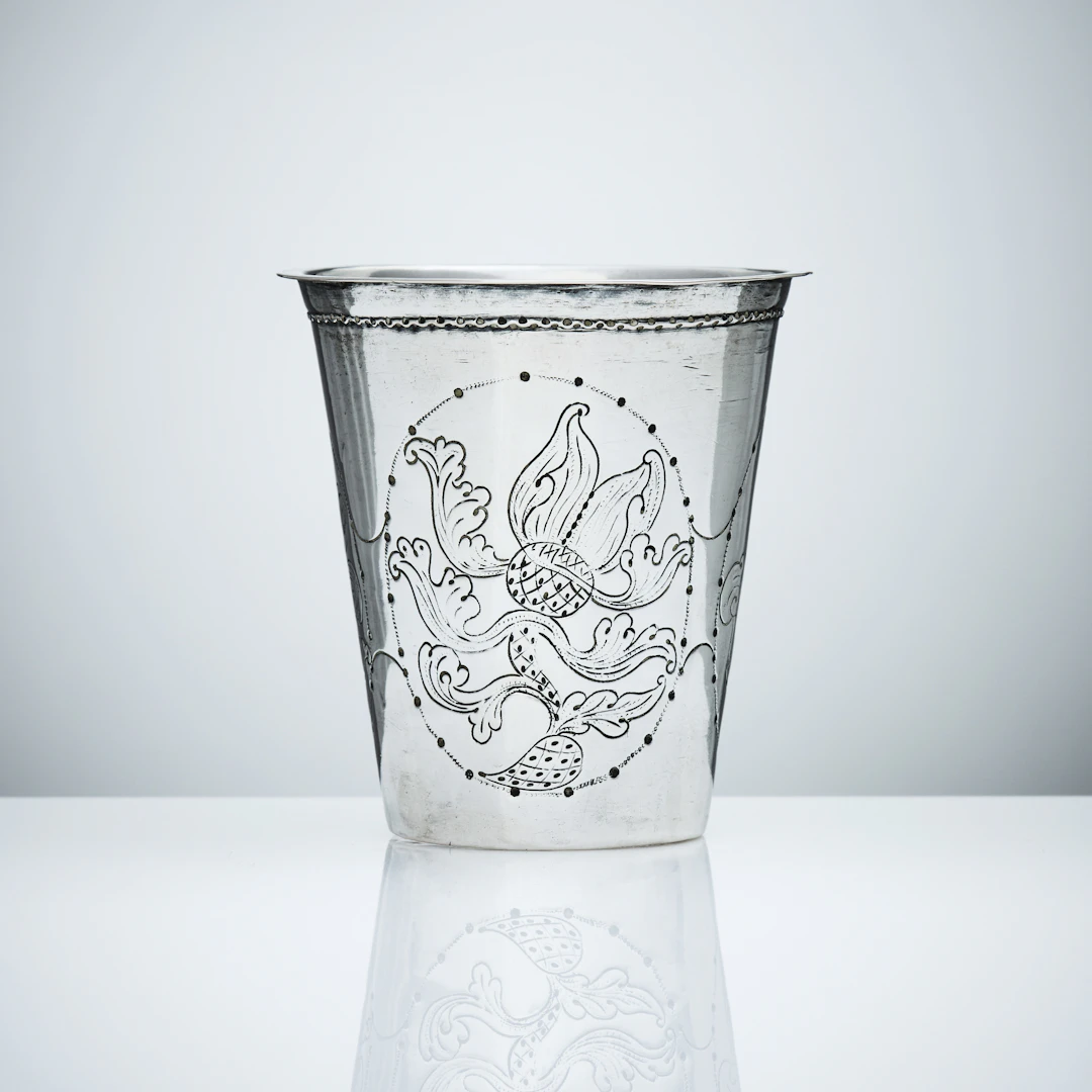 JOHAN FALCKMAN. Bägare, silver, Halmstad 1724.