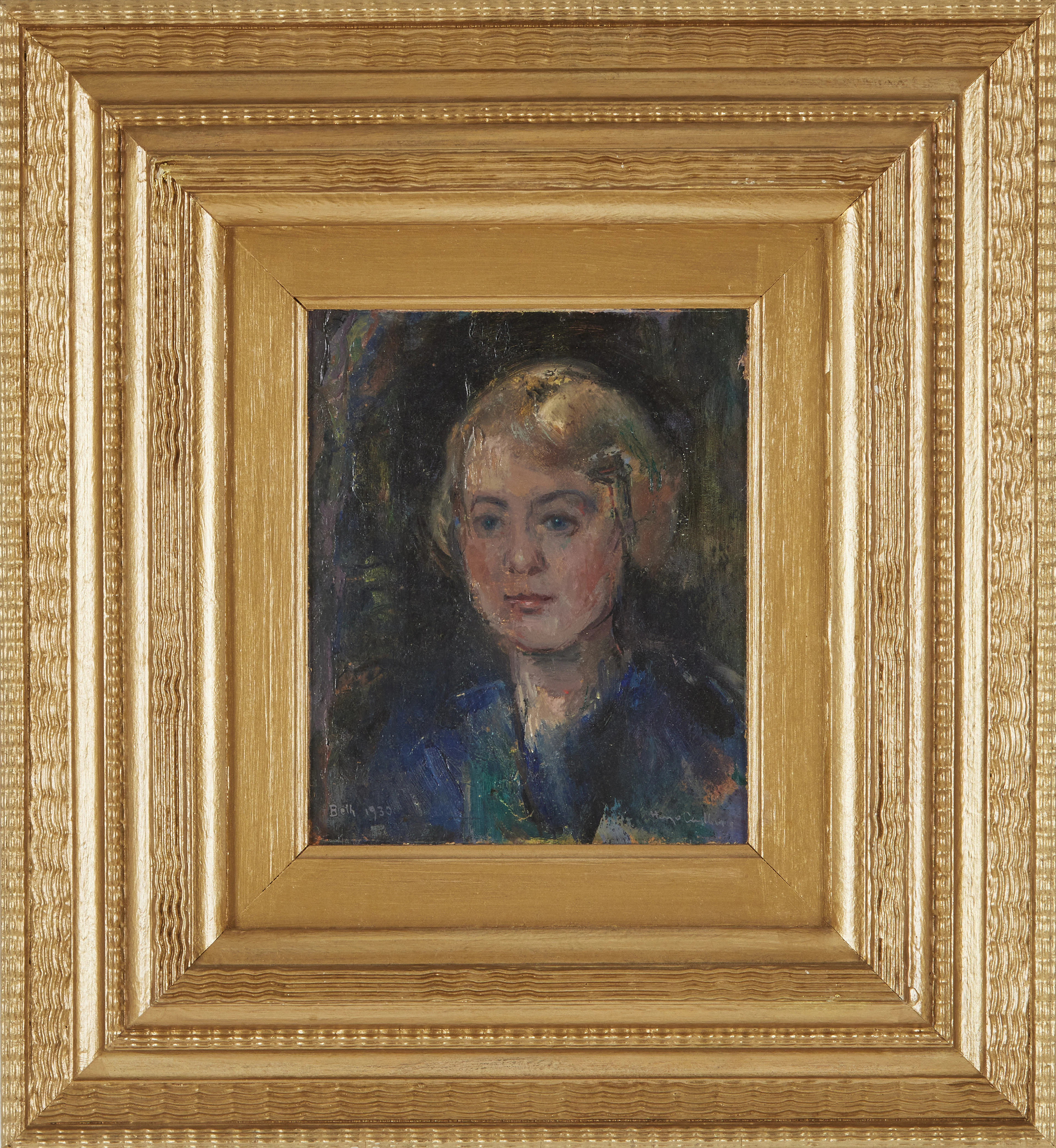 HUGO CARLBERG. "Beth" oljemålning på pannå, signerad och daterad 1930.