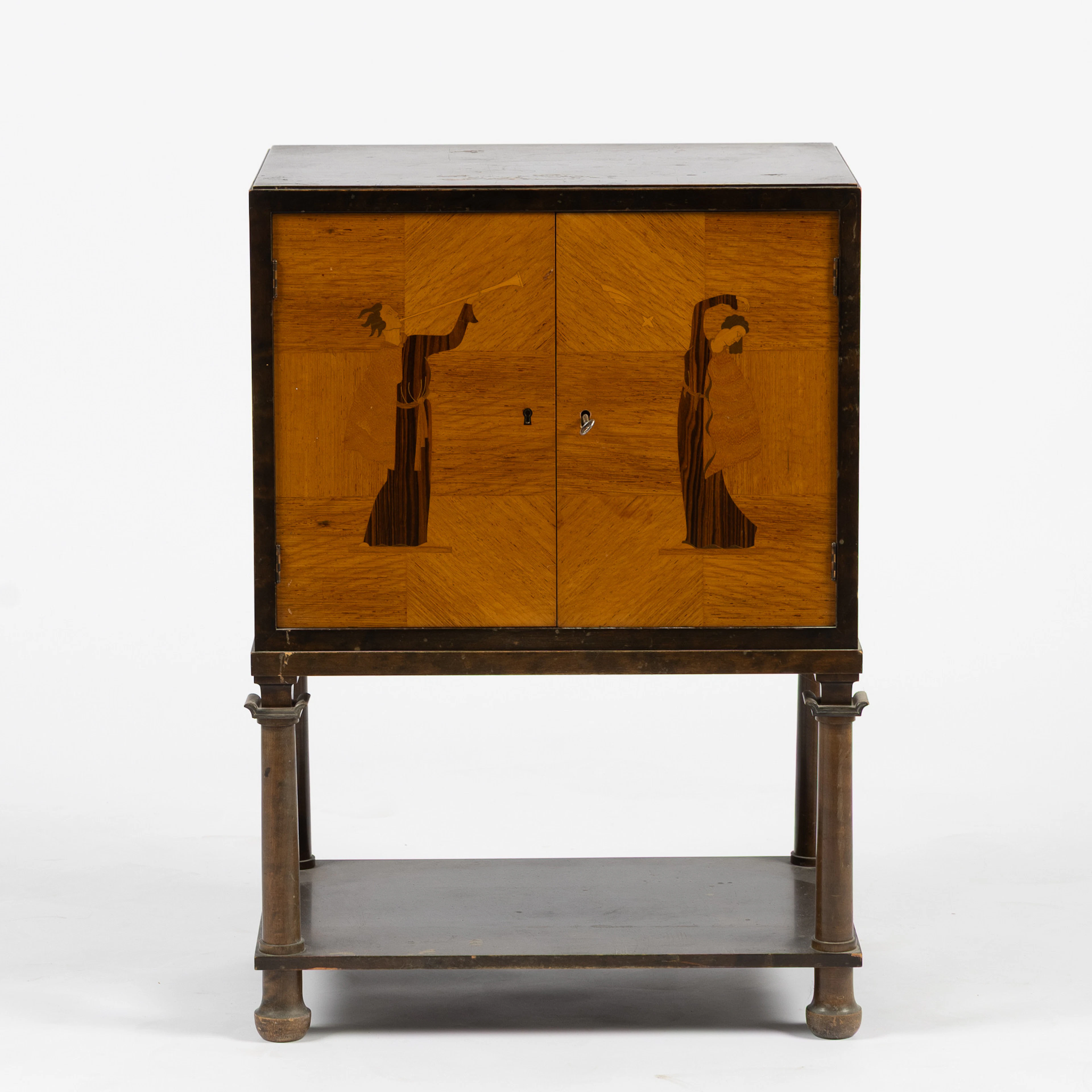BIRGER EKMAN. Barskåp med intarsia, Art deco, Mjölby, 1920/30 tal.