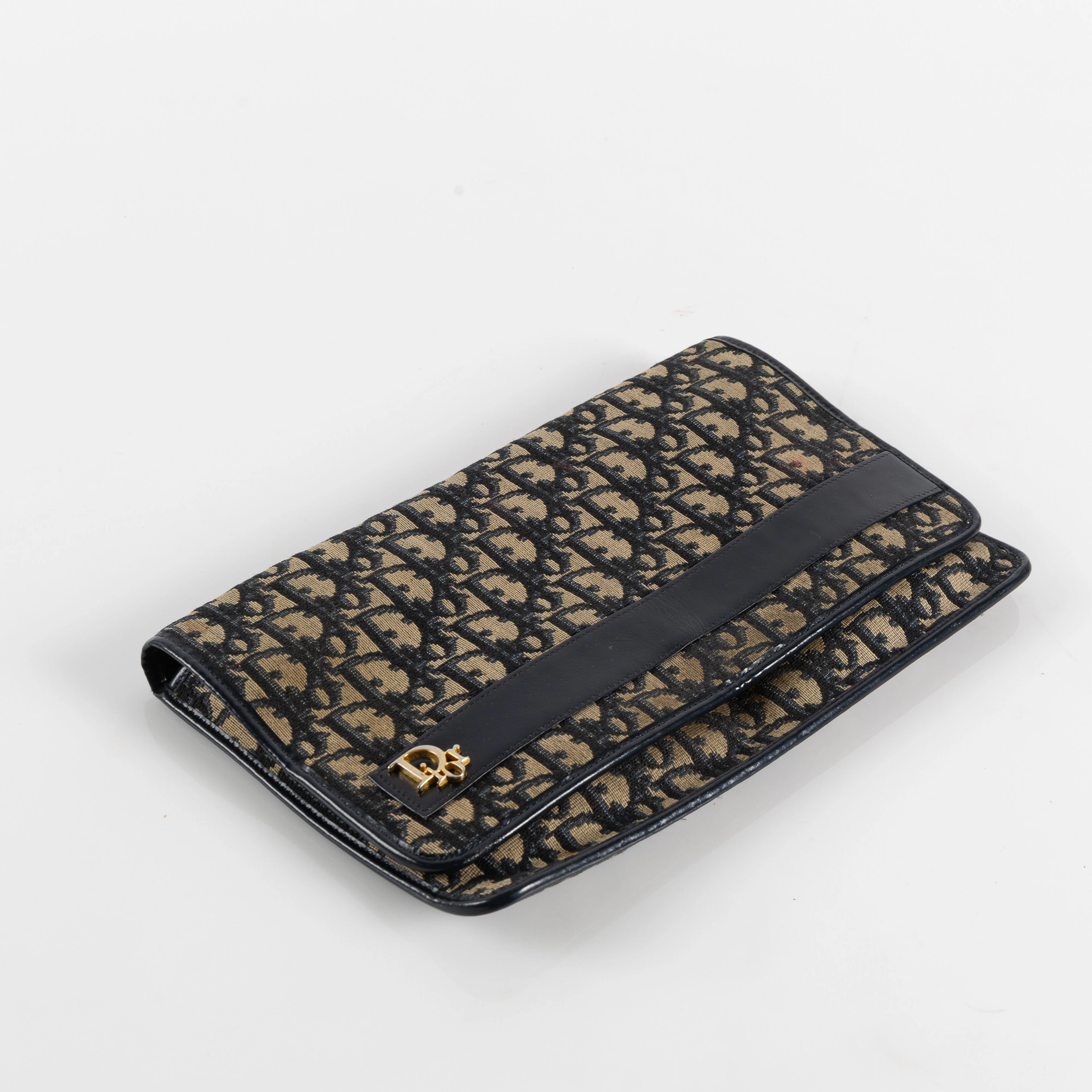 CHRISTIAN DIOR, Clutch, oblique canvas, med originalkartong, Vintage