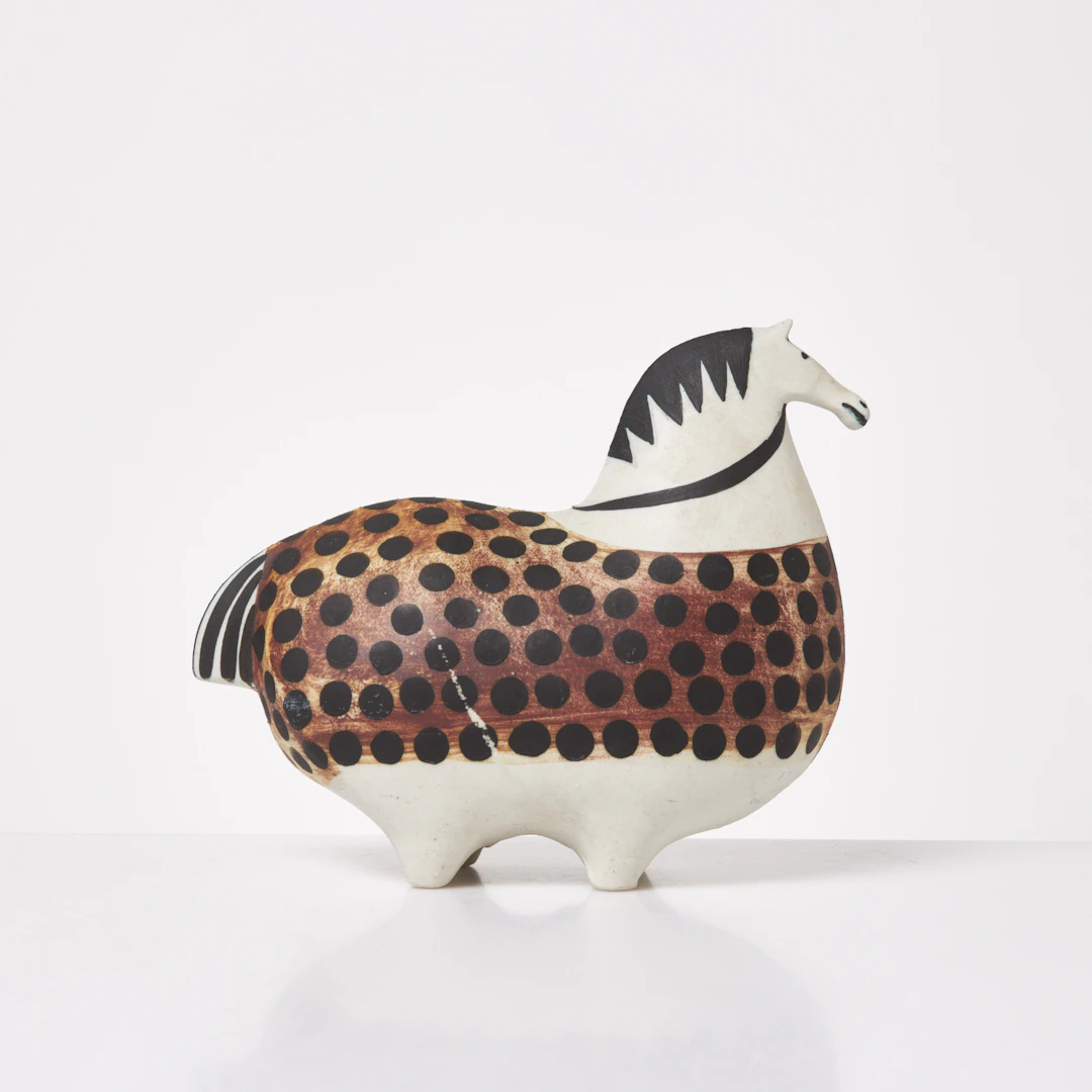 STIG LINDBERG. FIGURIN, "Springare", stengods, studiohanden, Gustavsberg