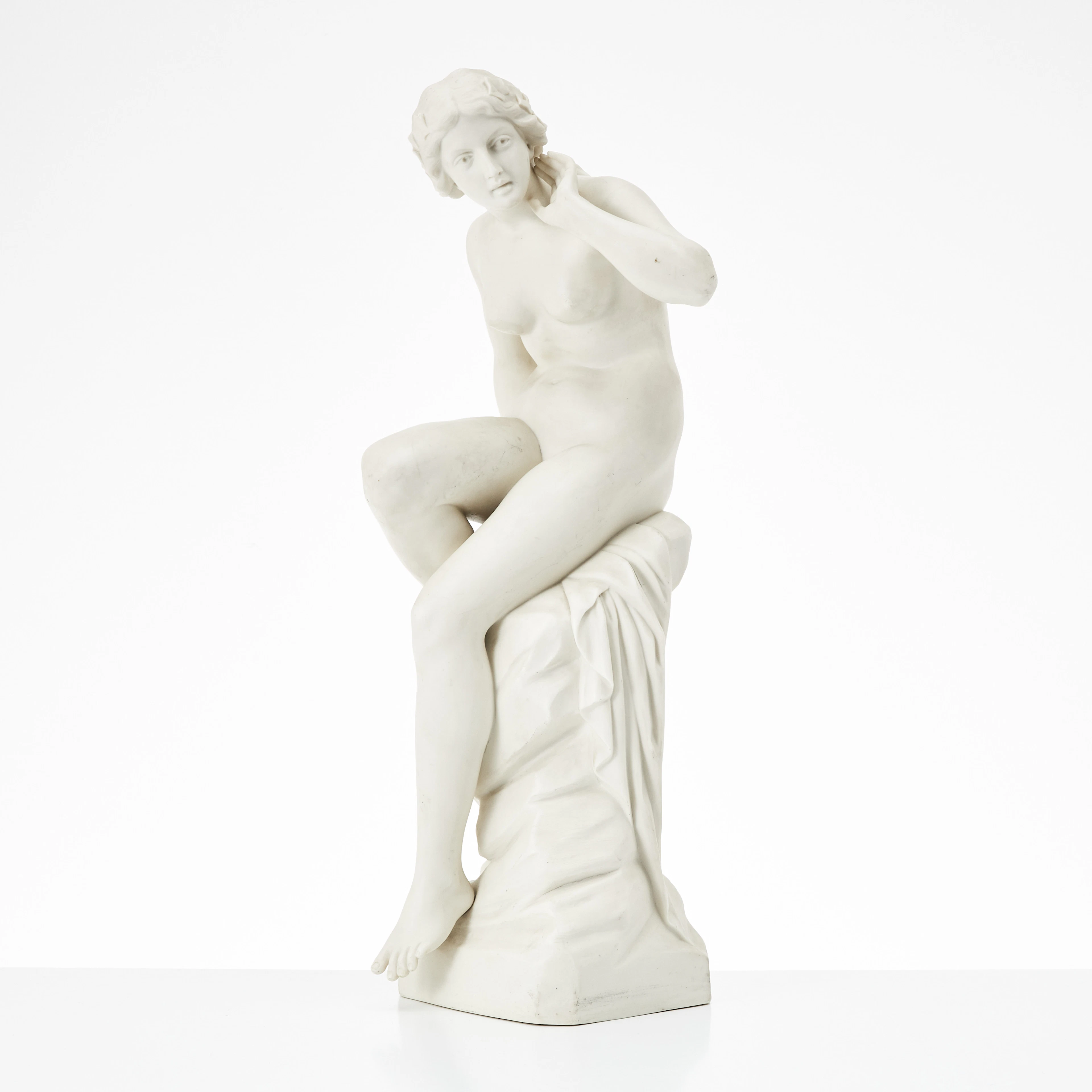 SKULPTUR "Ekot" parian Gustavsberg, märkt Cop. G.E. 1902, Gustavsberg 03.