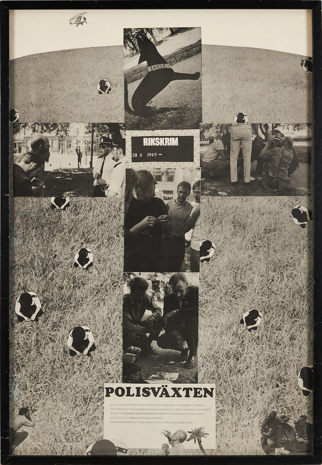 KJARTAN SLETTEMARK. "Polisväxten" collage, offsettryck.