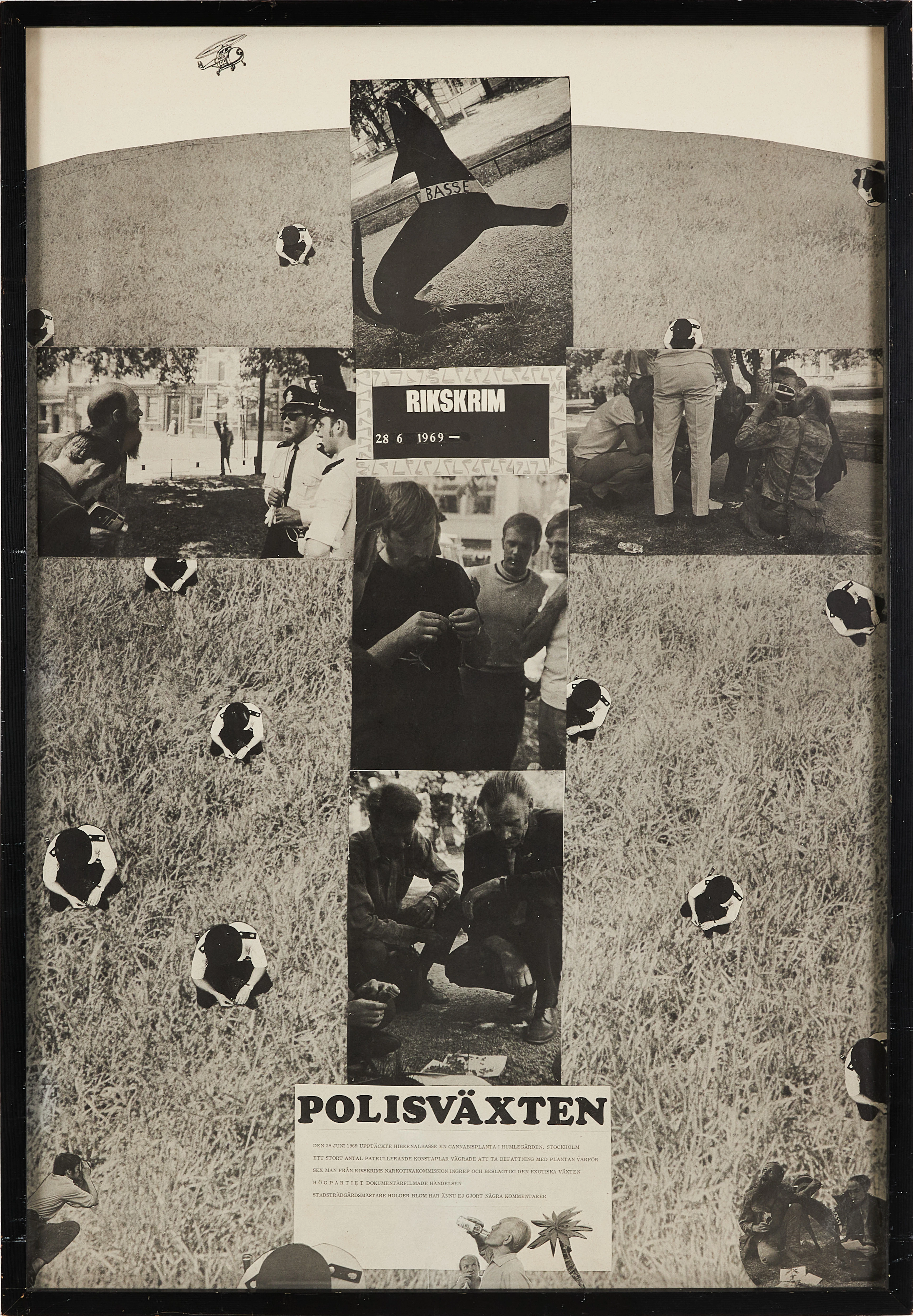 KJARTAN SLETTEMARK. "Polisväxten" collage, offsettryck.