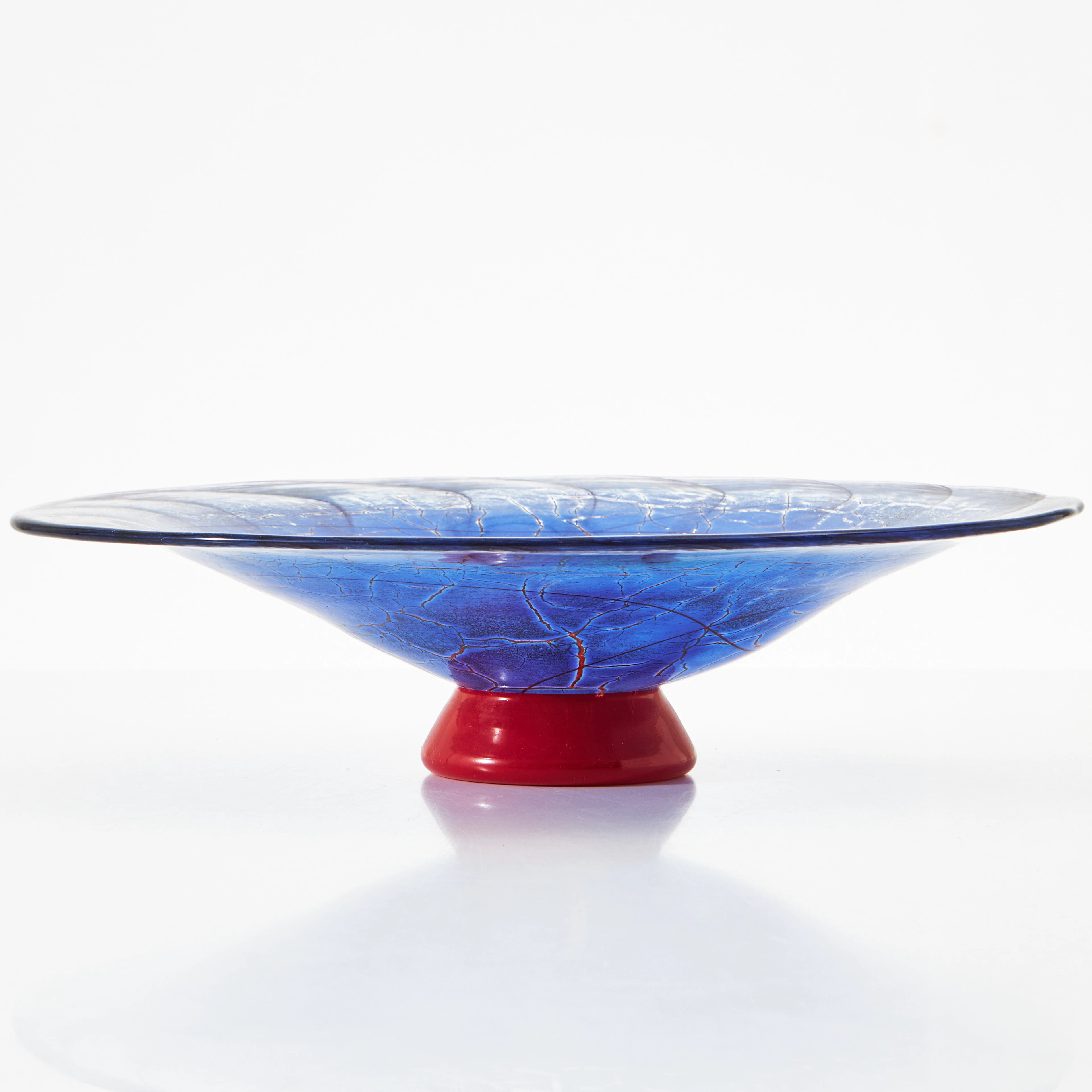 SVEN-ÅKE CARLSSON/JAN-ERIK RITZMAN. Skålfat, glas, signerad, Transjö.
