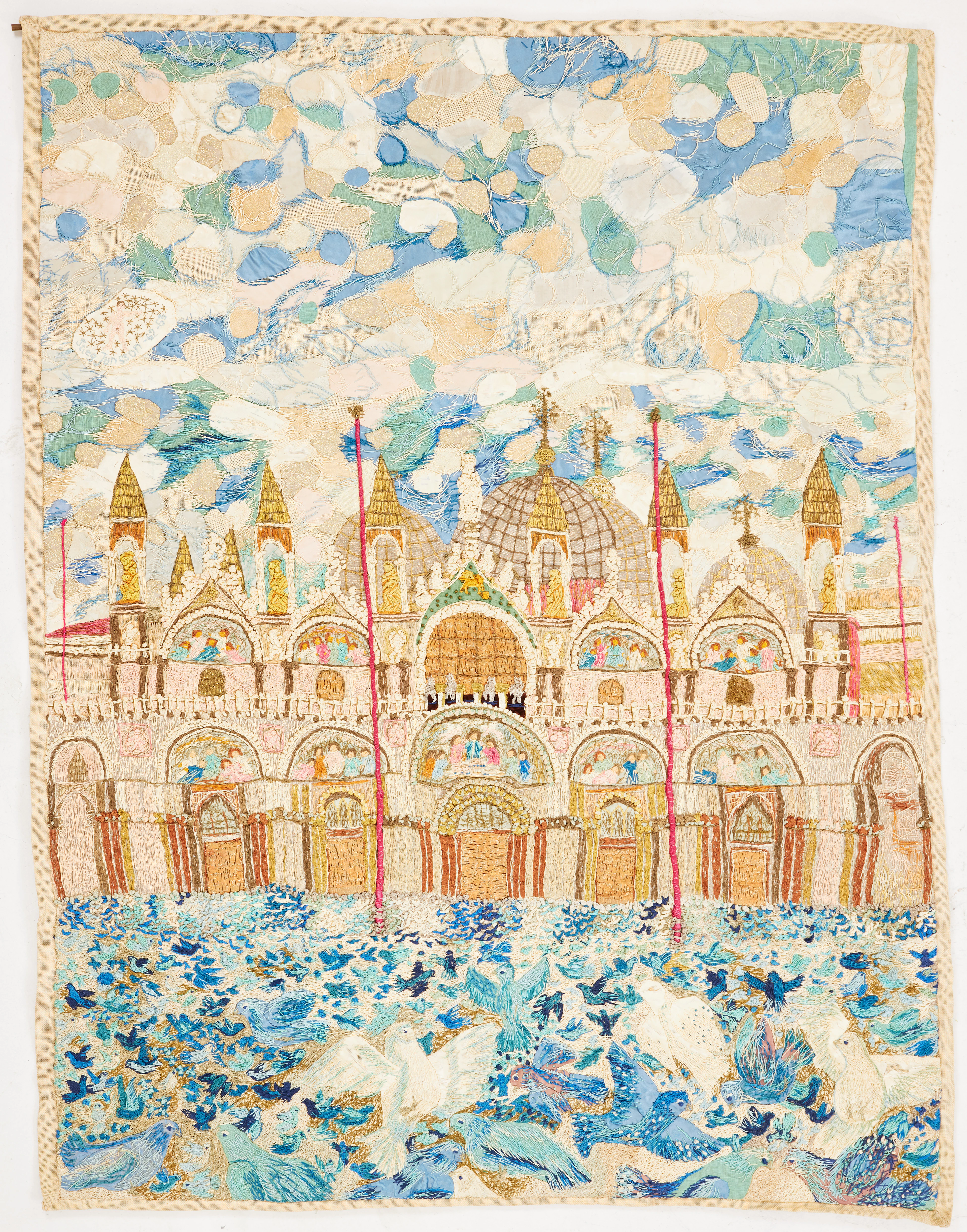 STIEG JÖNSSON. TILLSKRIVEN. Väggbonad, föreställande St Marcus Basilika