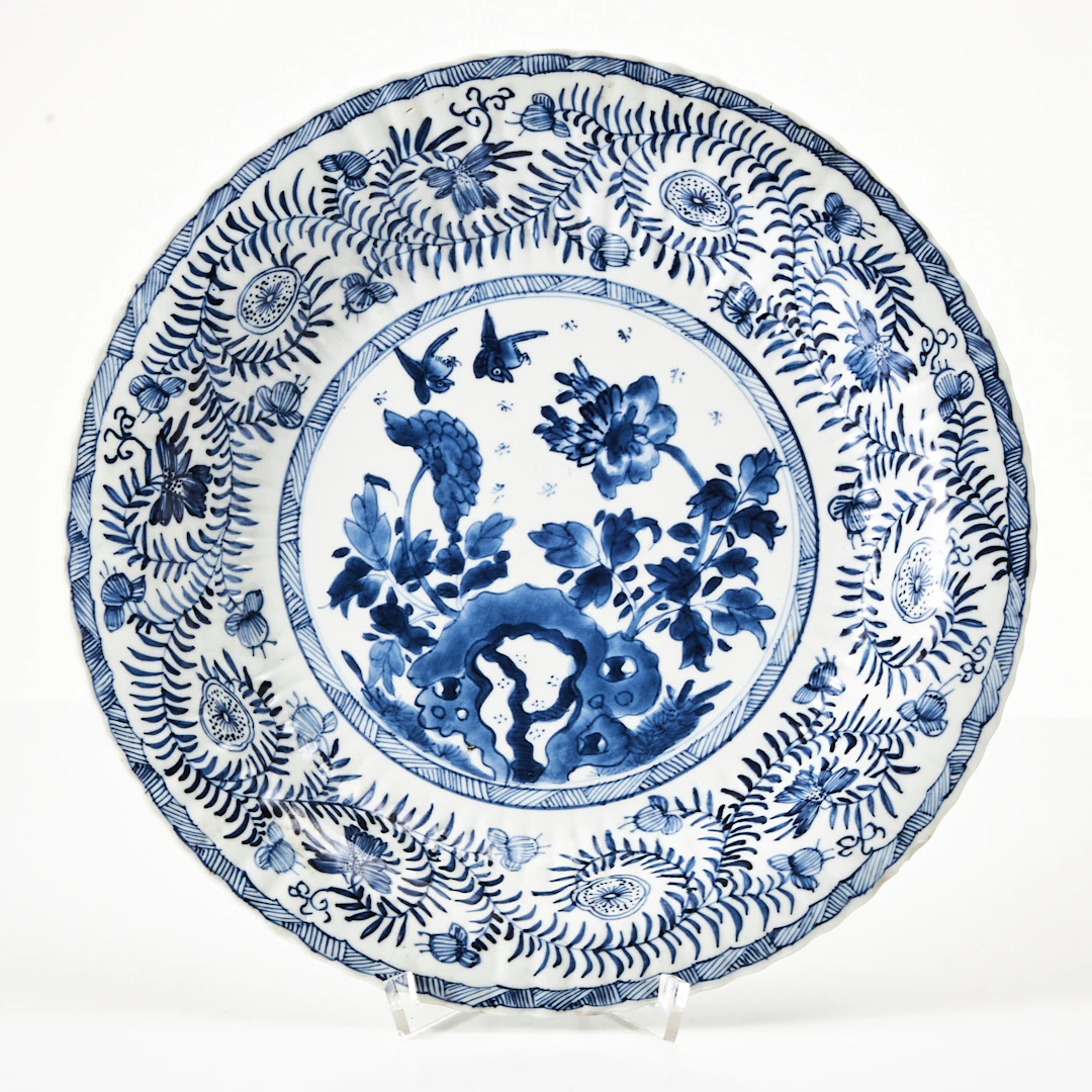 SKÅLFAT, porslin, Kina, Kangxis period (1662-1722), underglasyrblå