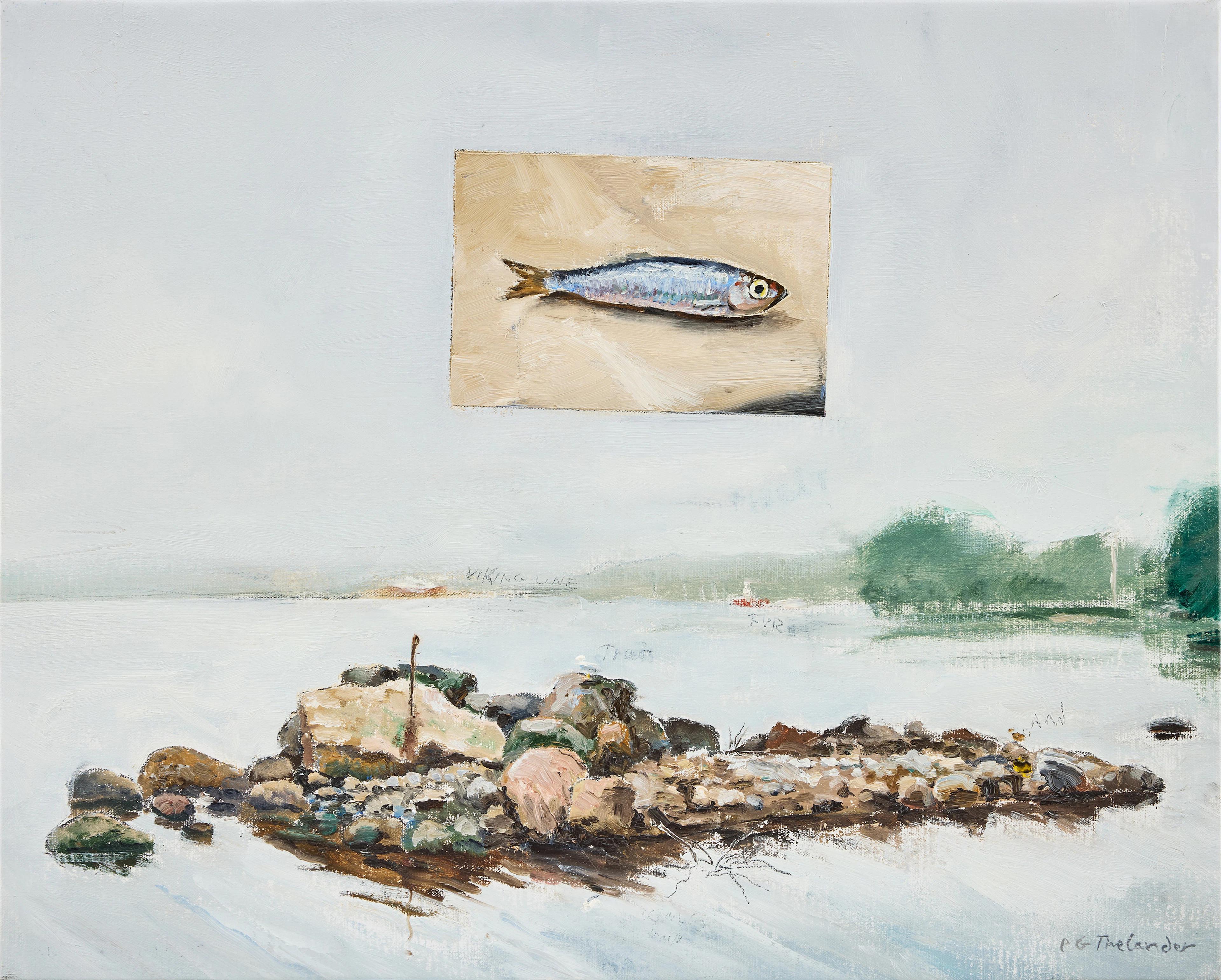 PG THELANDER. "Utsikt - fisk".