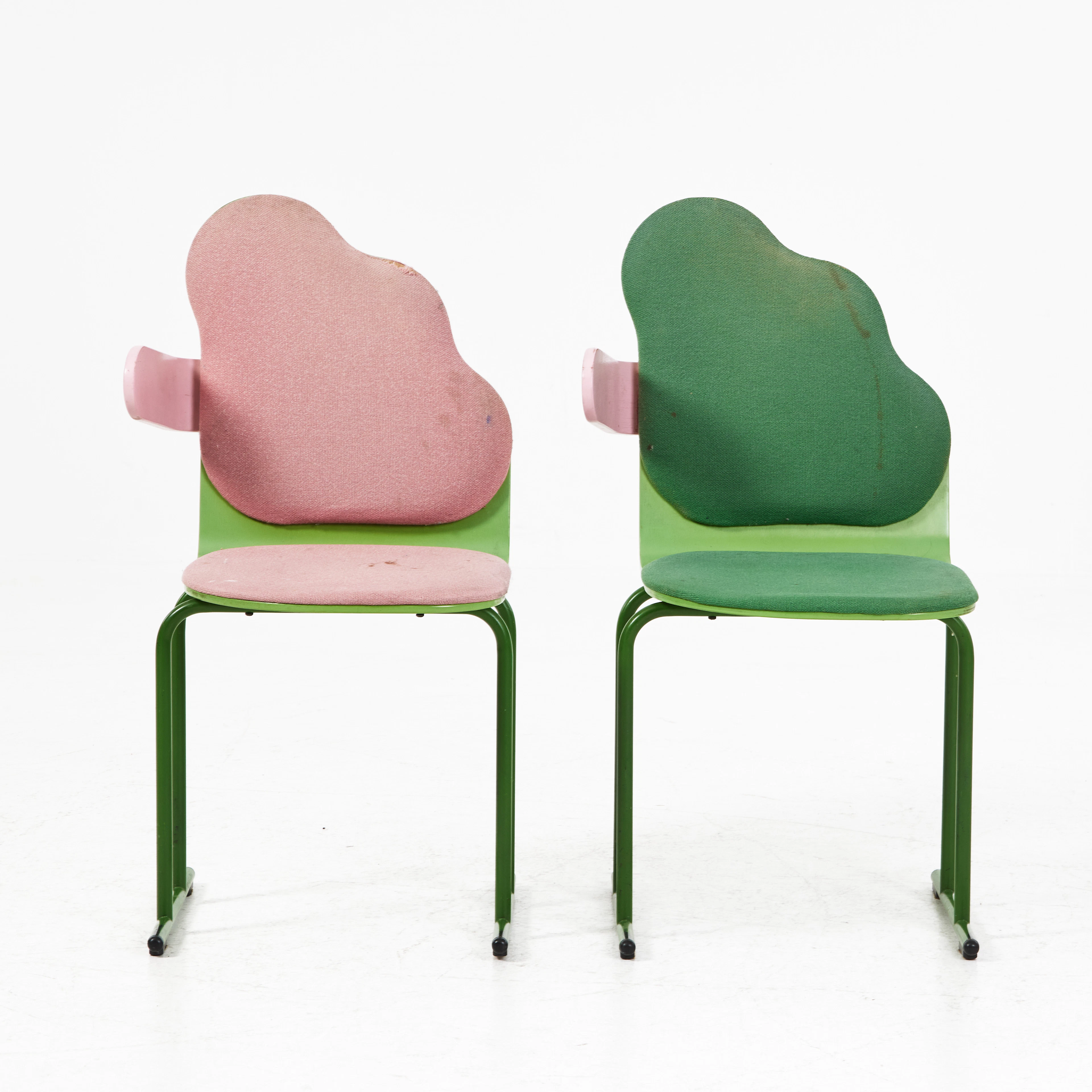 YRJÖ KUKKAPURO. Stolar, 1 par, "Green Small Cloud" , Avarte, 1970-tal.