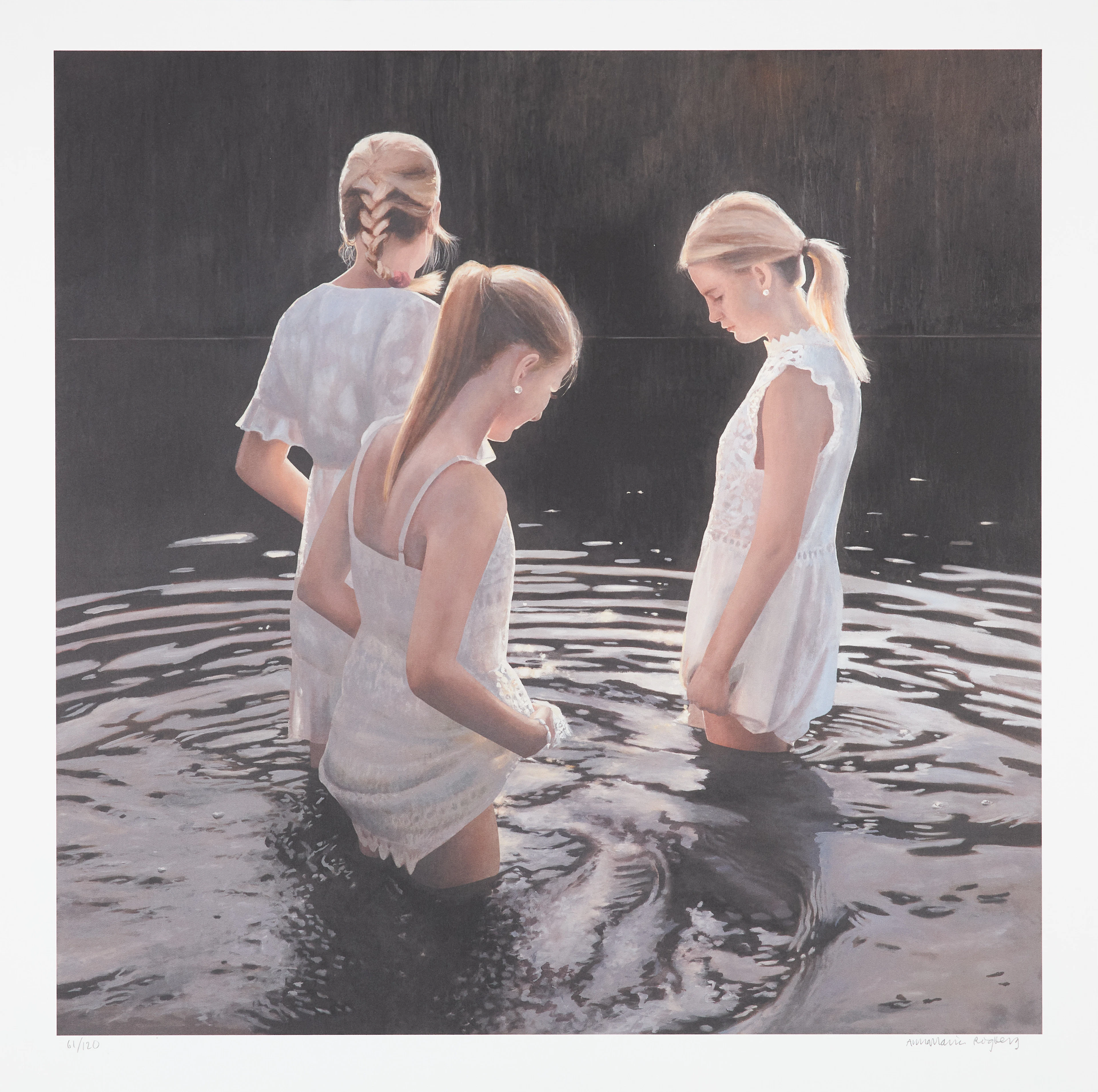 ANNA-MARIA LINDHOLM ROGBERG. "Dark Water", digitalprint, signerad