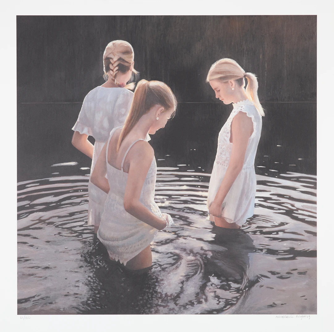 ANNA-MARIA LINDHOLM ROGBERG. "Dark Water", digitalprint, signerad
