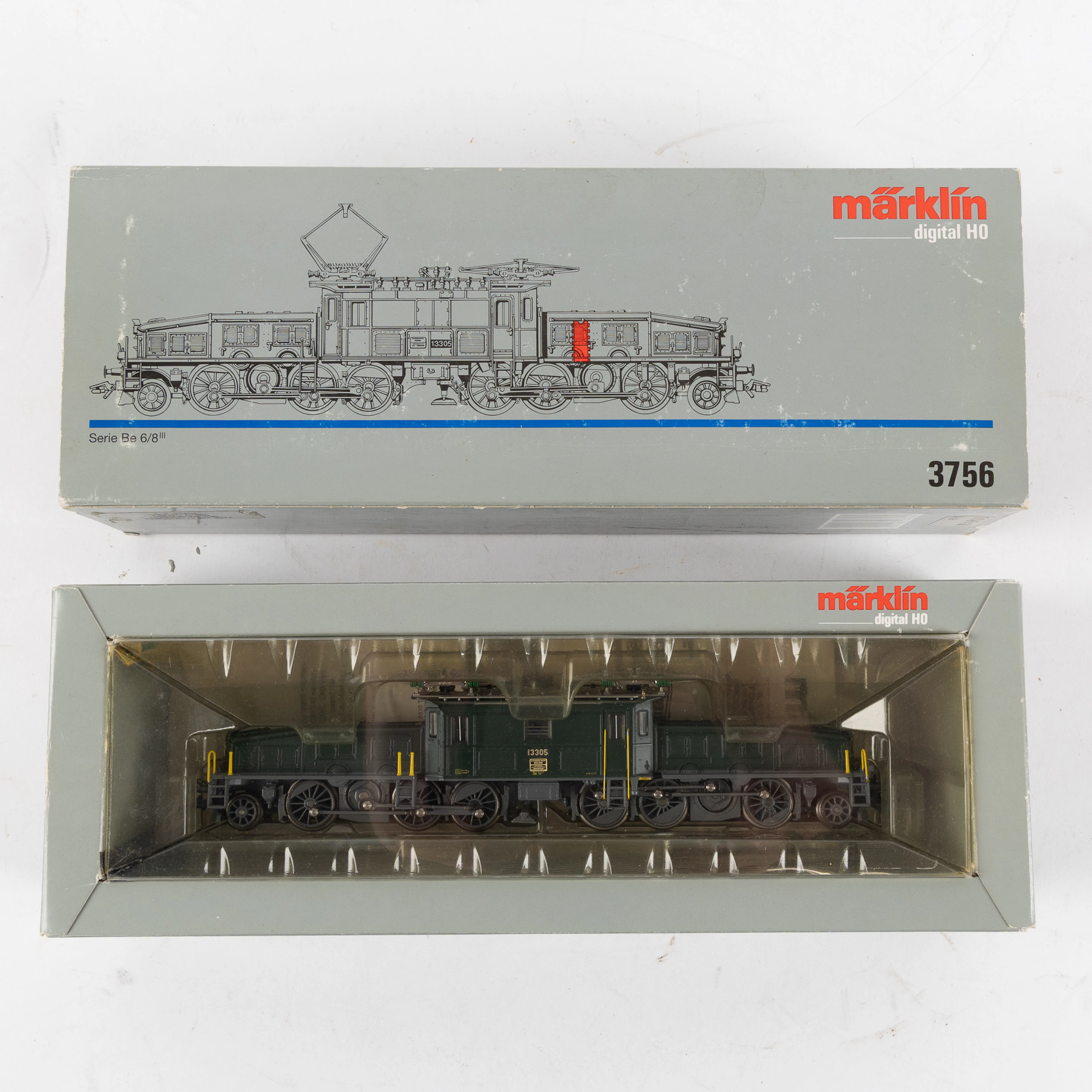 MÄRKLIN, modelljärnvägsdel, ellok, Serie Be 6/8 III (Krokodil) "3756"