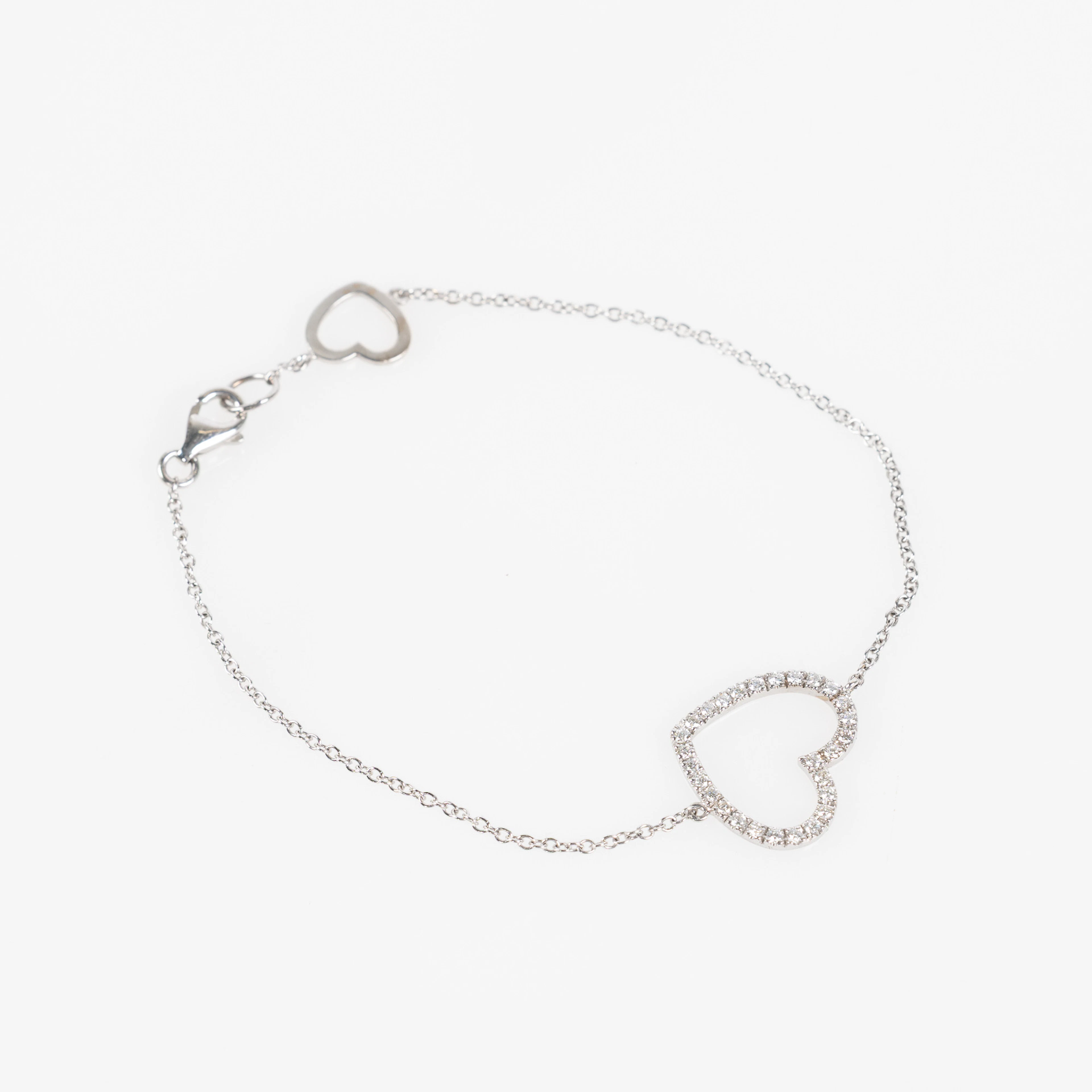 ARMBAND, 18K vitguld, diamanter.